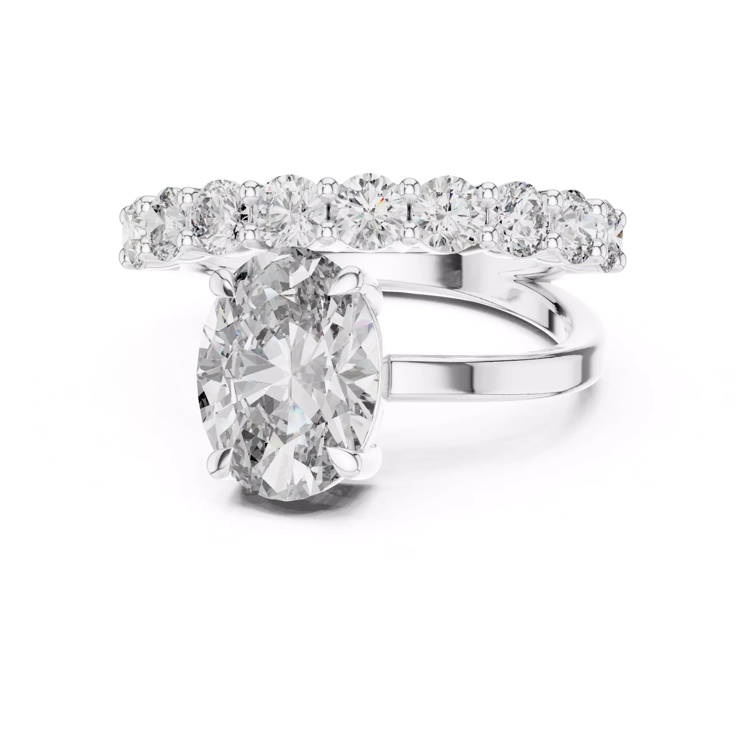 2 ct Modern Avant-Garde Diamond Ring