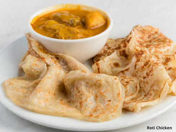 Roti with curry at Restoran Malaysia