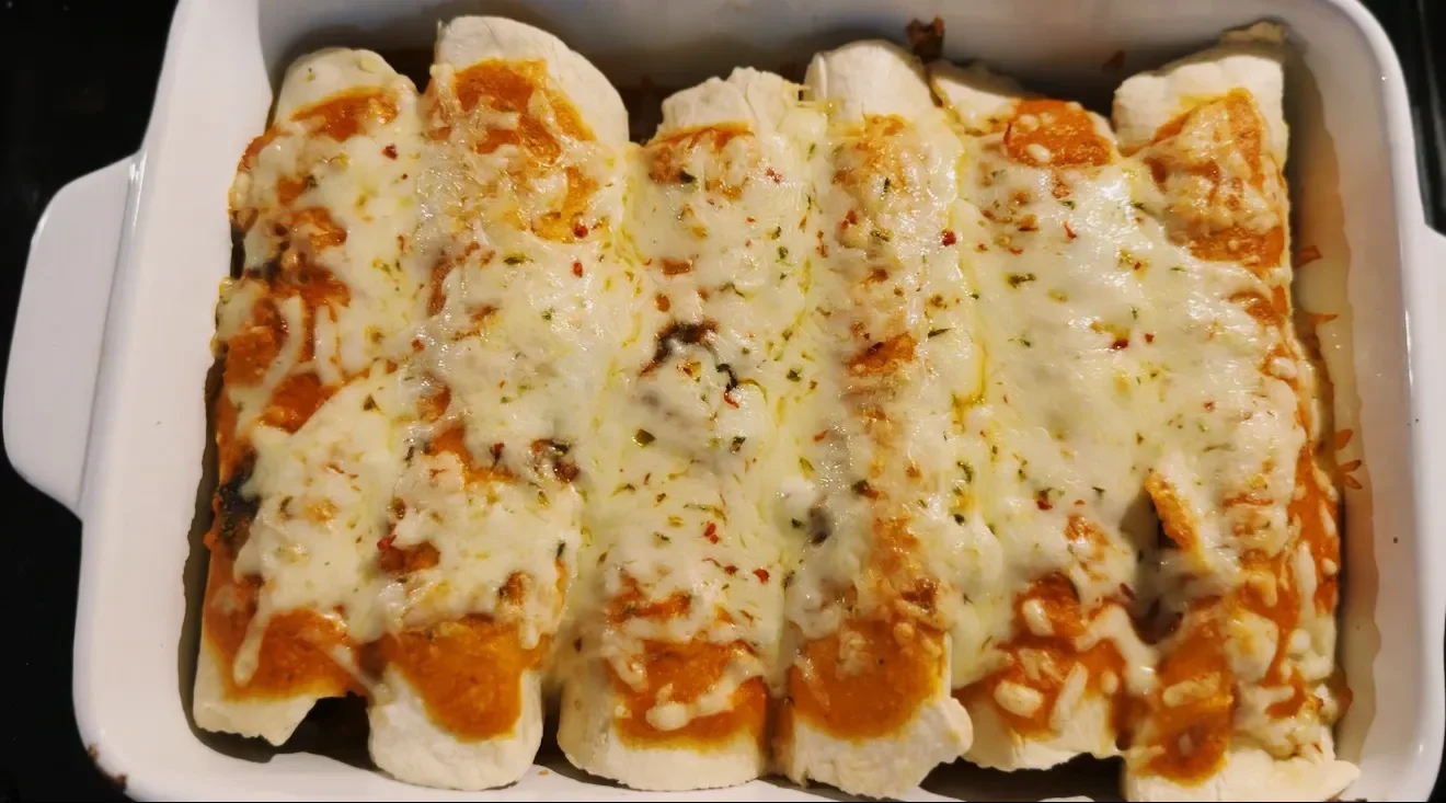 Our Go-To Chicken + Veggie Enchiladas 