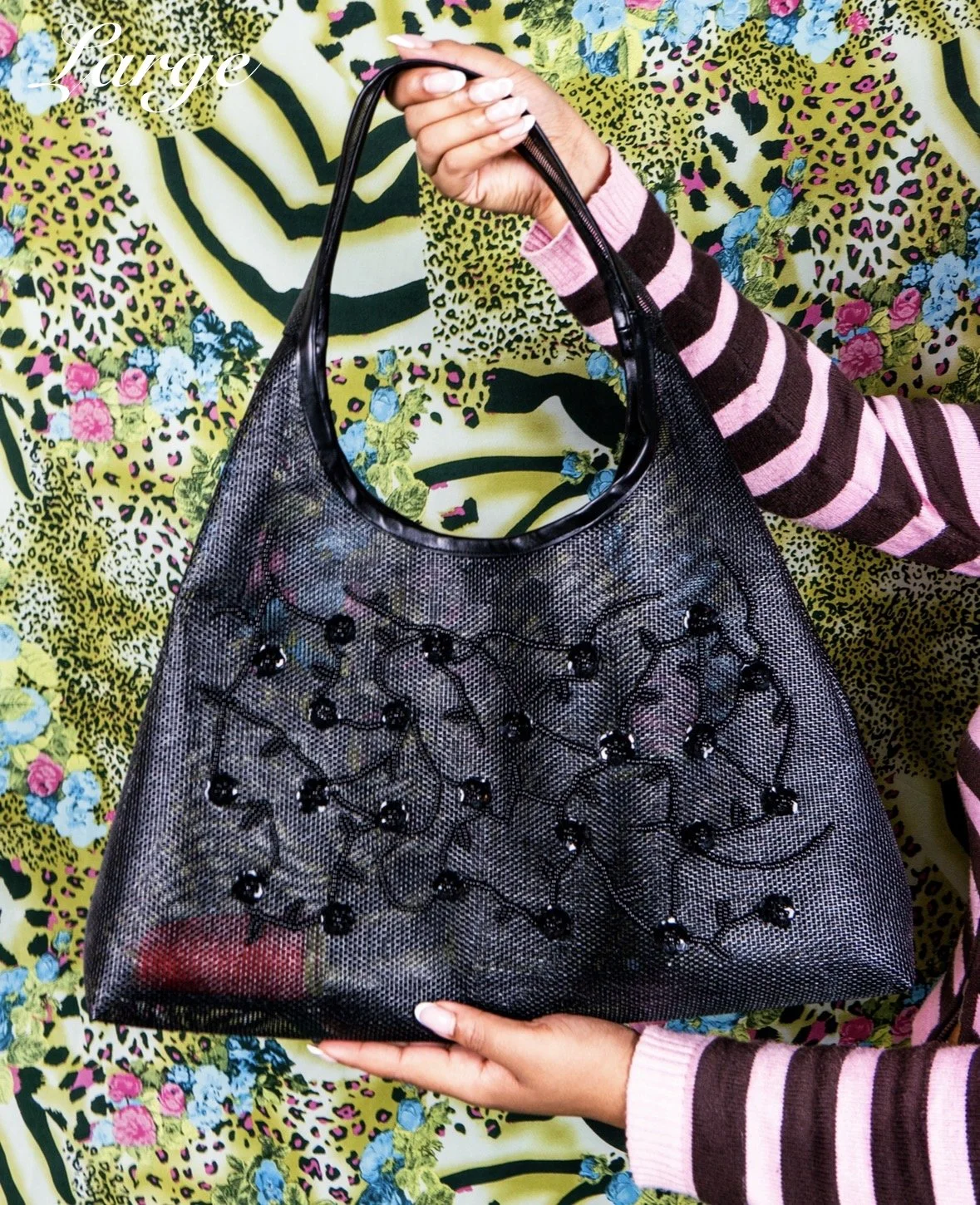 BLACK MESH PURSE