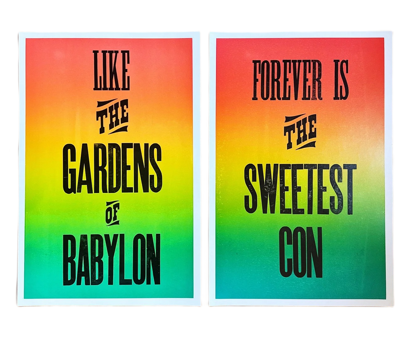 letterpressed prints