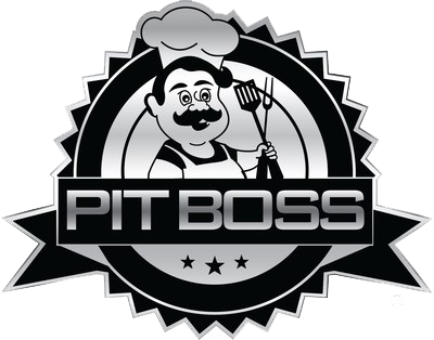 Pit Boss Logo - chef with grill tools