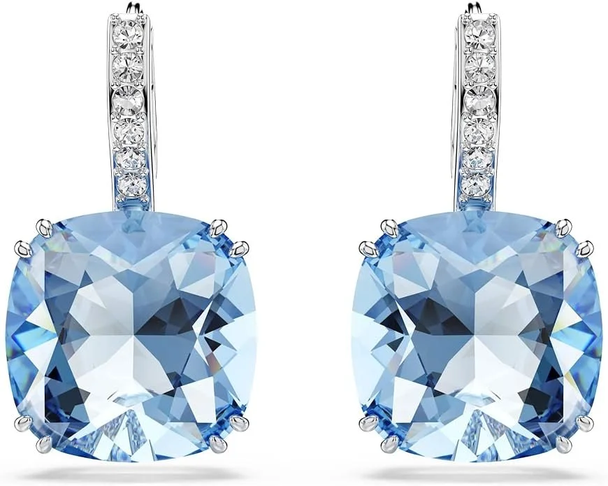 blue silver earings