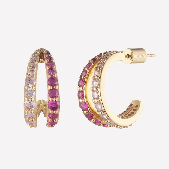 Womens-Double-Earring-Hoops