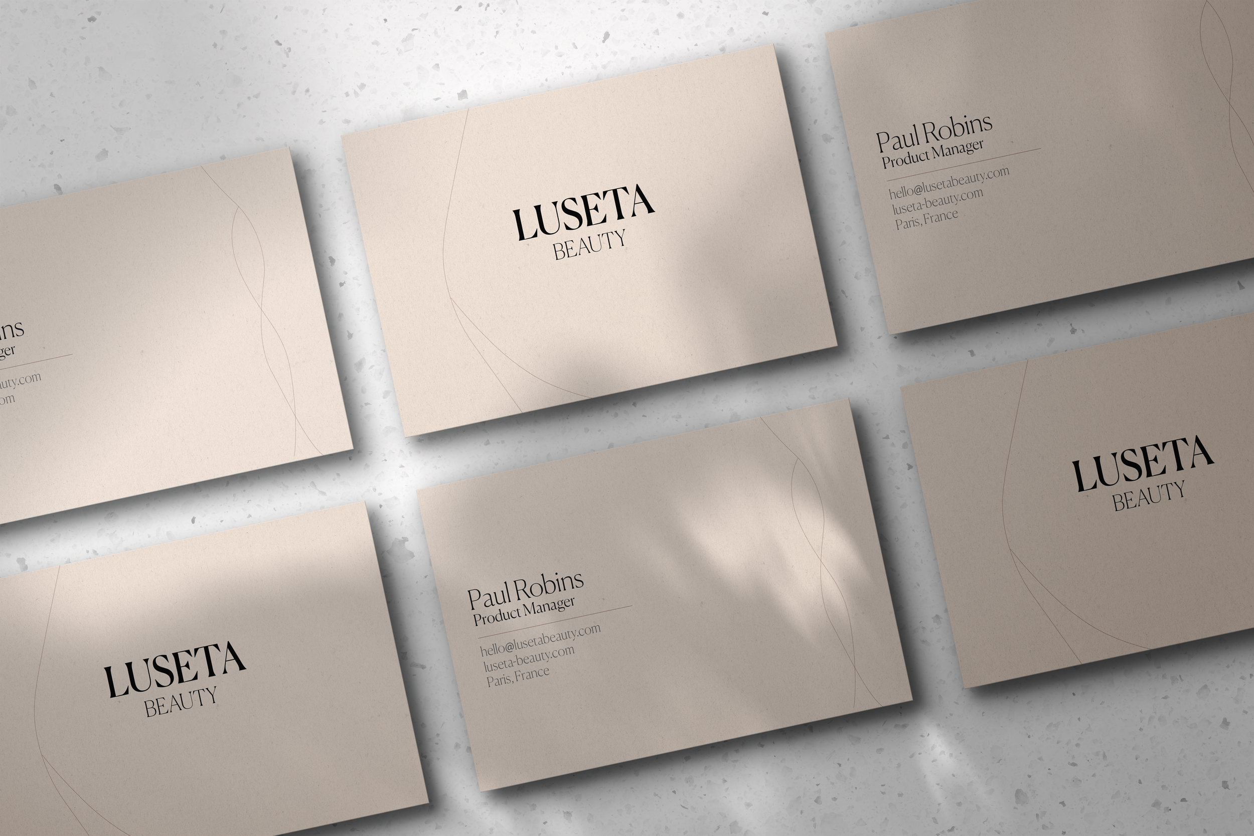Luseta Beauty A minimal skincare brand identity