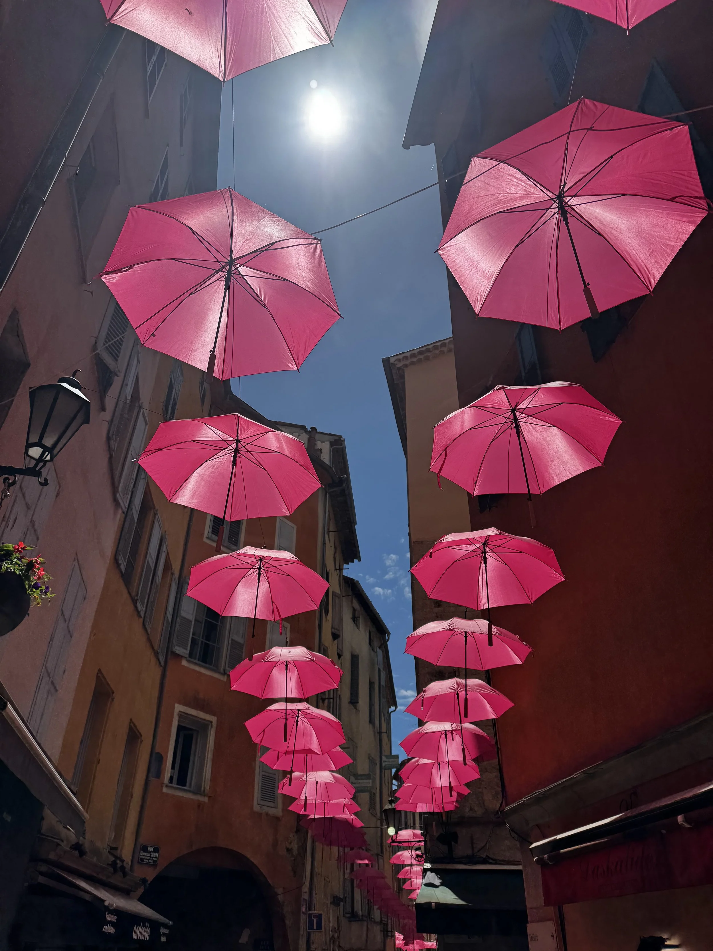 Umbrellas in the streets of Grasse