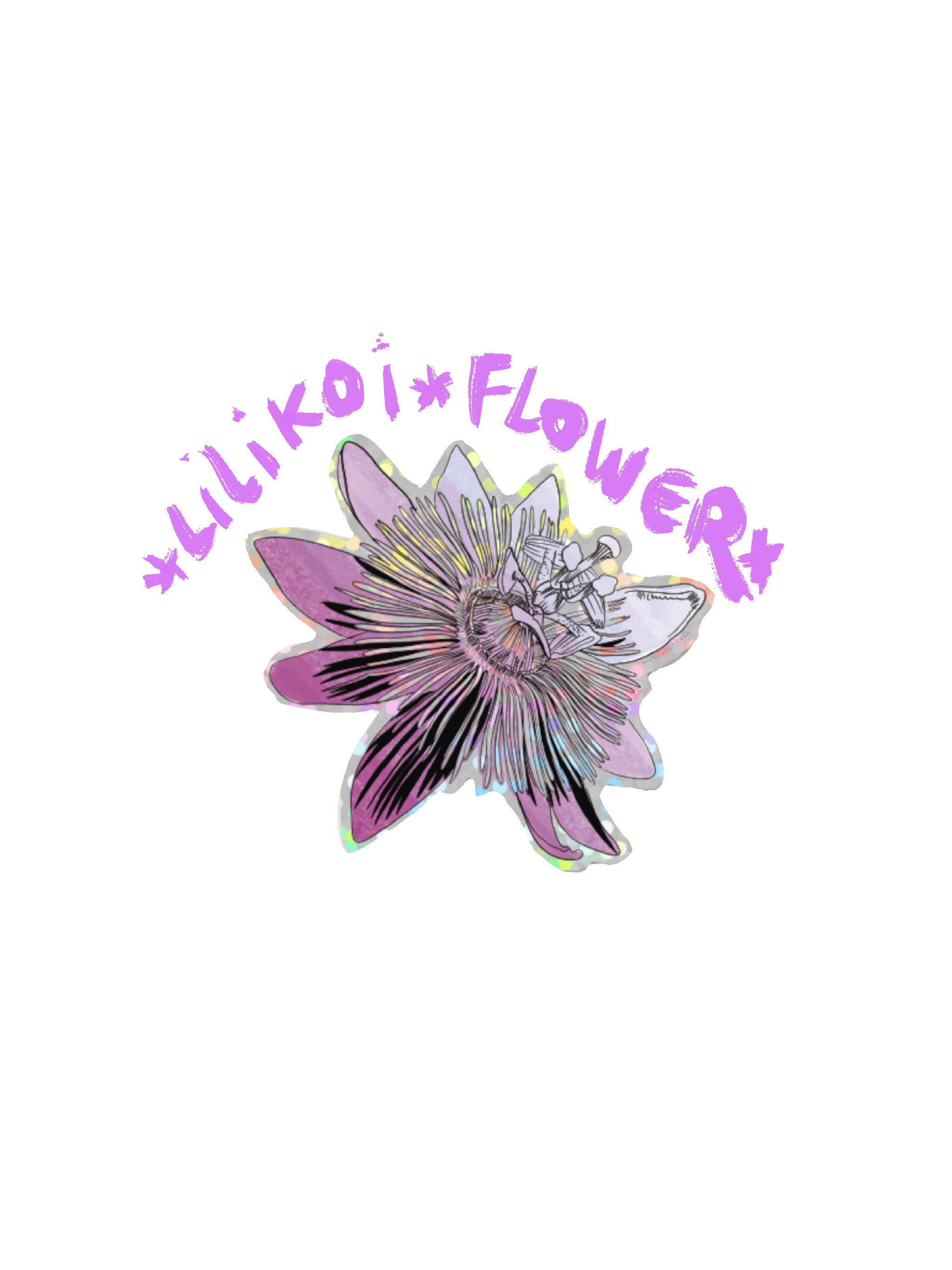 Lilikoi Flower sticker