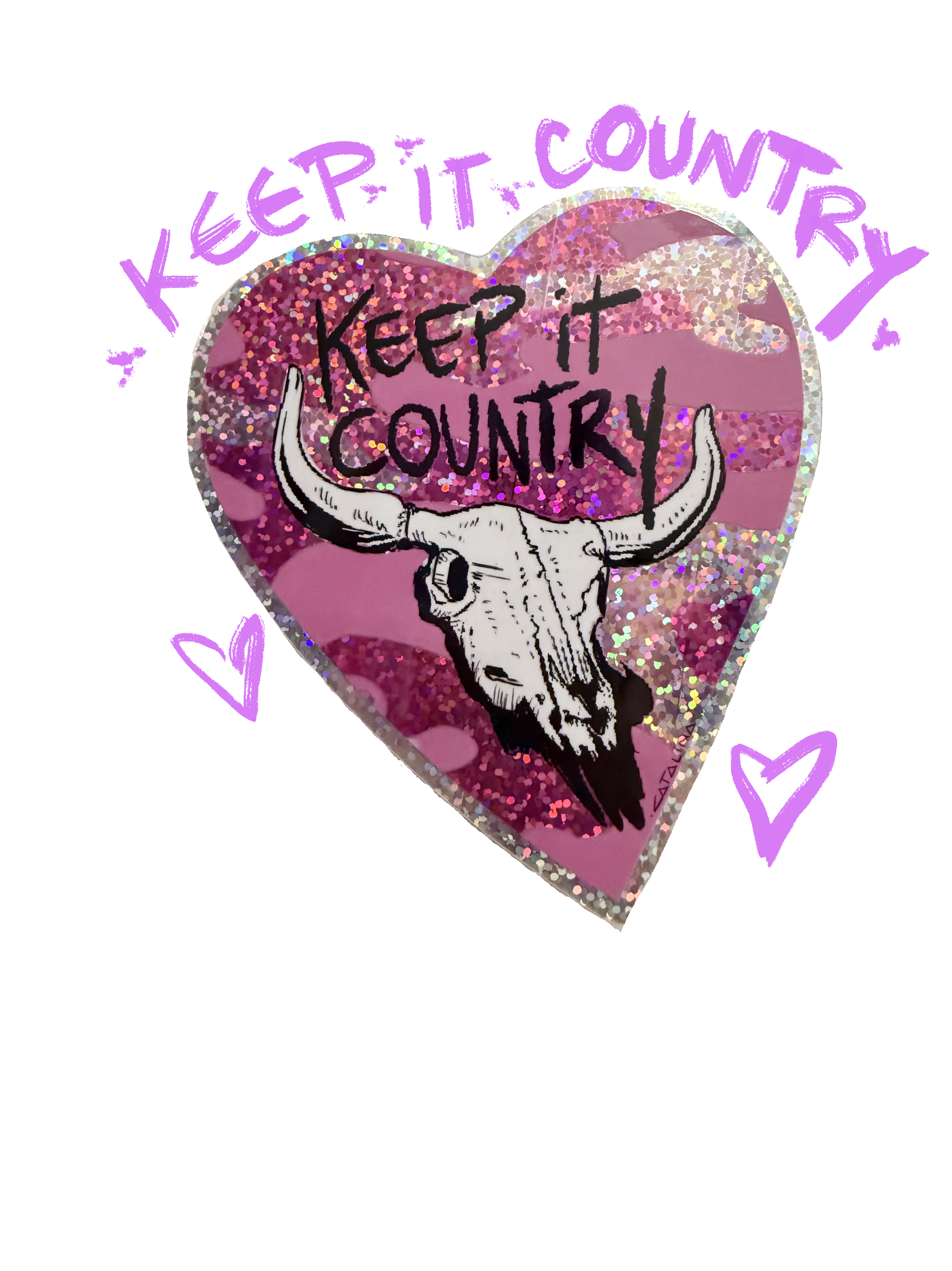 Keep it Country Heart Camo Sticker