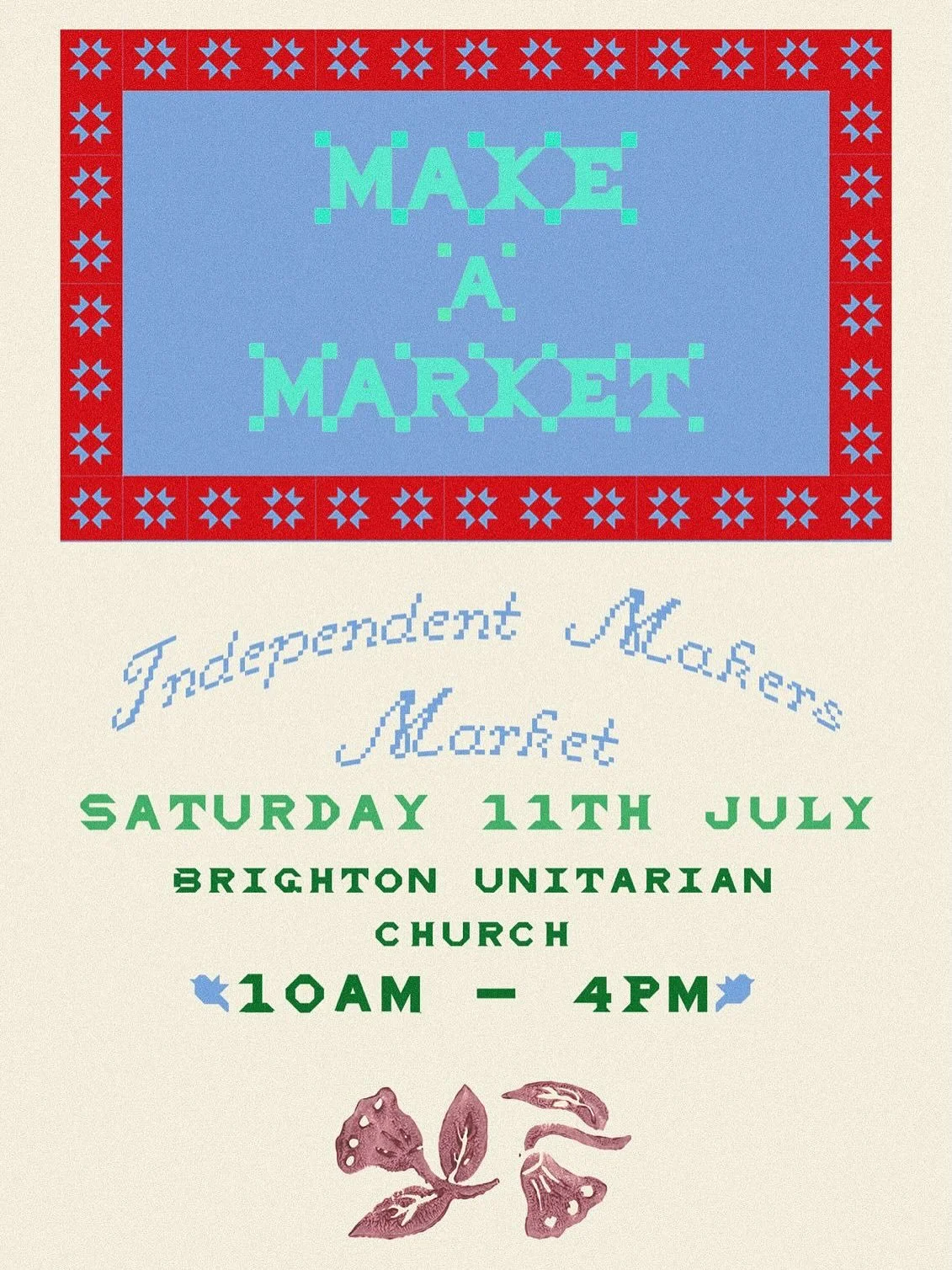 ✨MAKE a Market 11th July Line Up✨

There&rsquo;s just 1 month to go until our first MAKE a Market and we&rsquo;ve got such an exciting array of makers and creatives joining us in Brighton.

We&rsquo;ll be open from 10am until 4pm at Brighton Unitaria