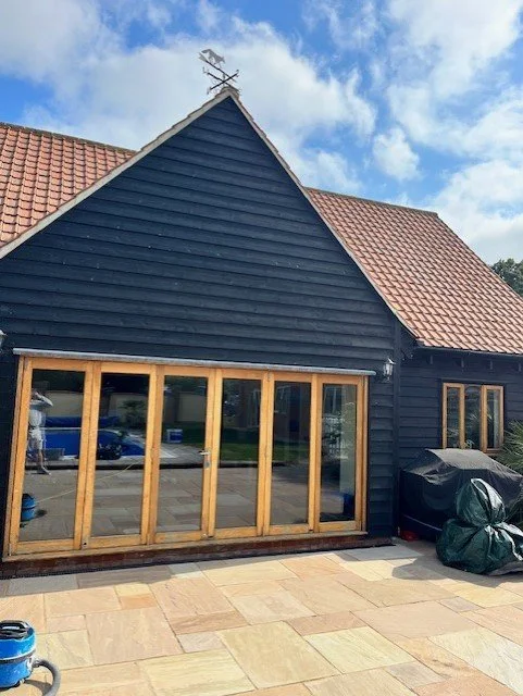 Exterior cladding painting and decorating in Maldon, Essex clean modern finish by Bergman Decorations