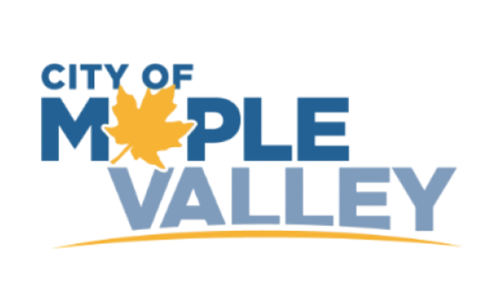 Logo for City of Maple Valley with stylized sun and mountain graphic