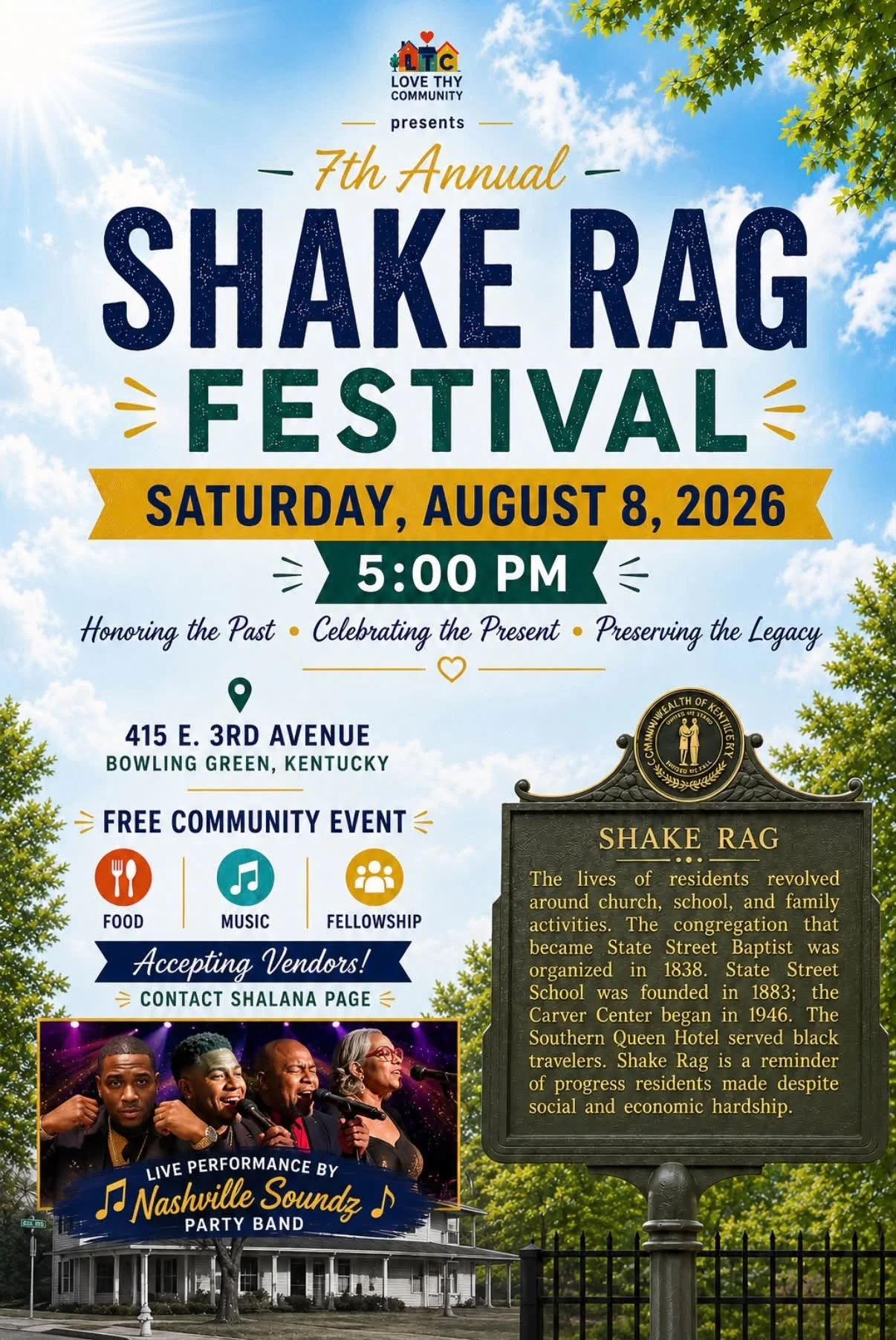 7th annual Shake rag festival 2026