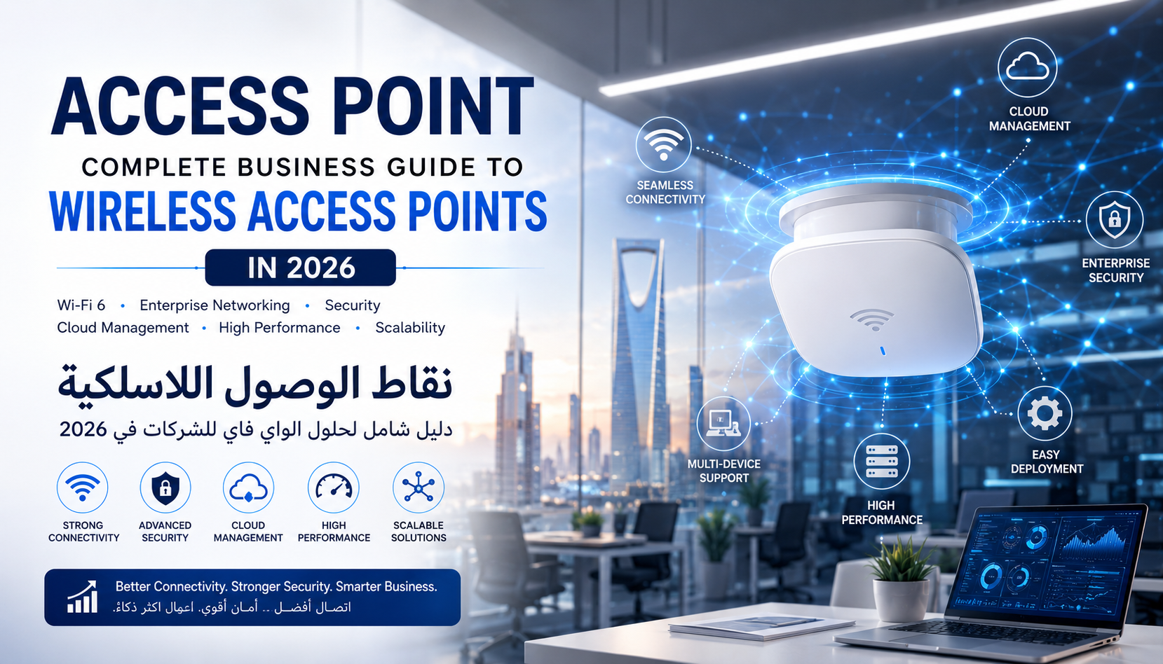 نقاط الوصول اللاسلكية: الدليل الشامل لاختيار وتركيب أفضل Access Points للمؤسسات
