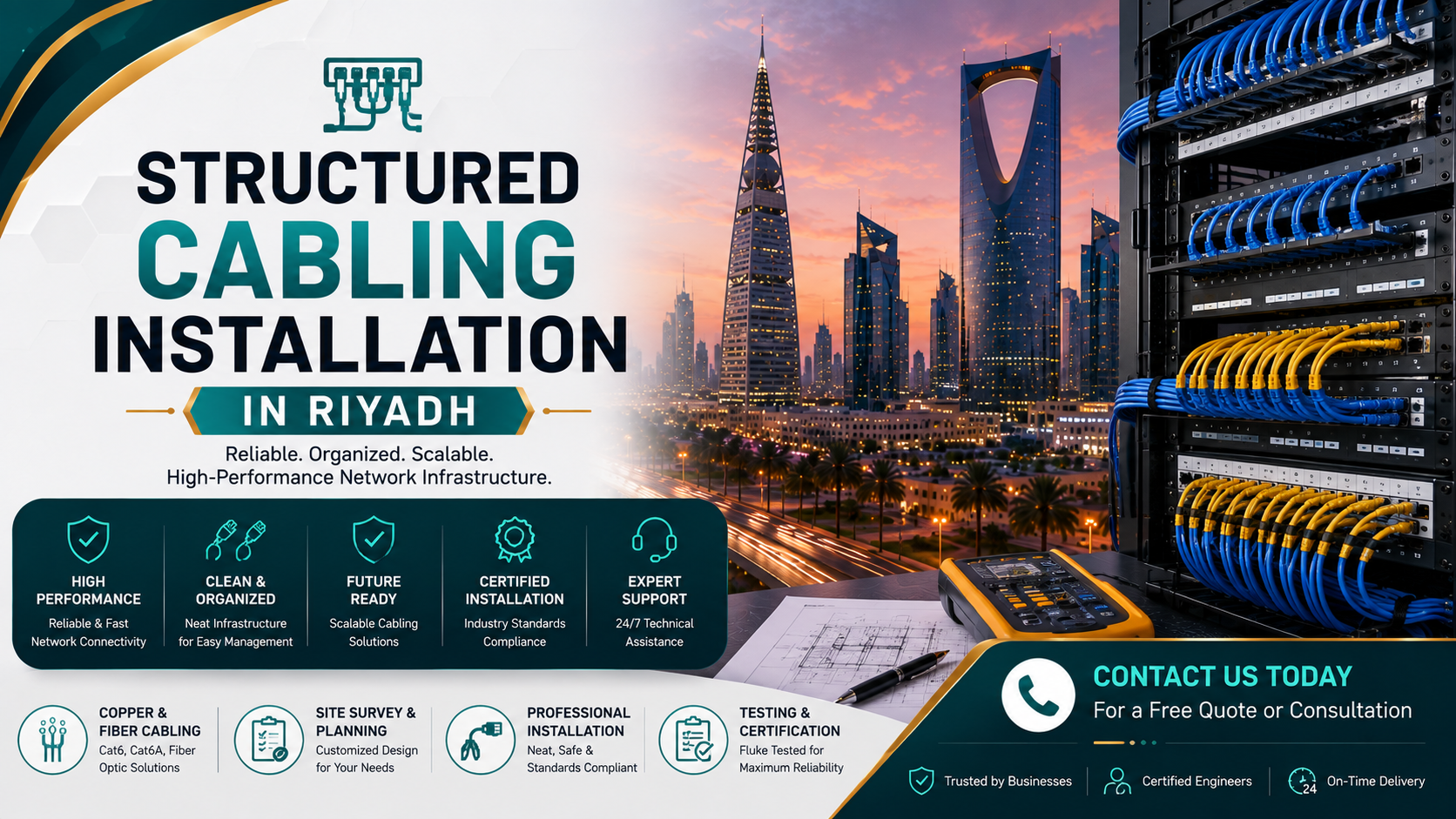 Structured Cabling Installation in Riyadh