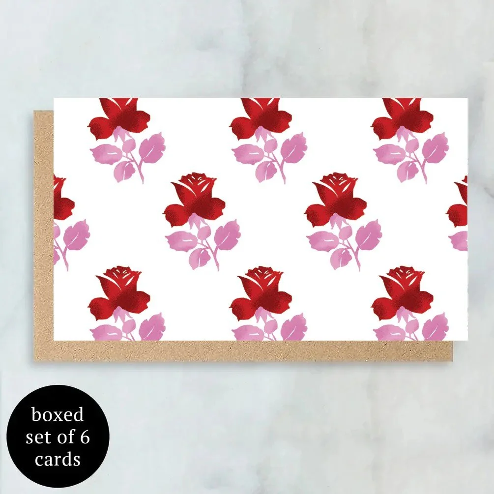 Abigail Jayne Design Blocked Rose Mini Cards - Boxed Set