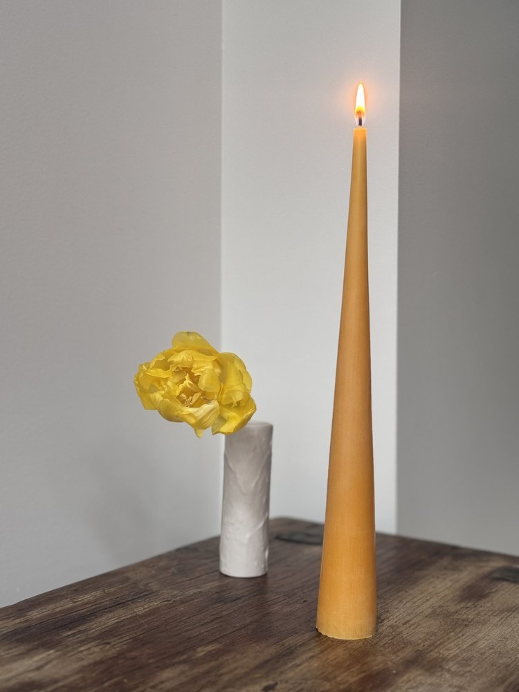 Waxing Moon Beeswax Cone Candles