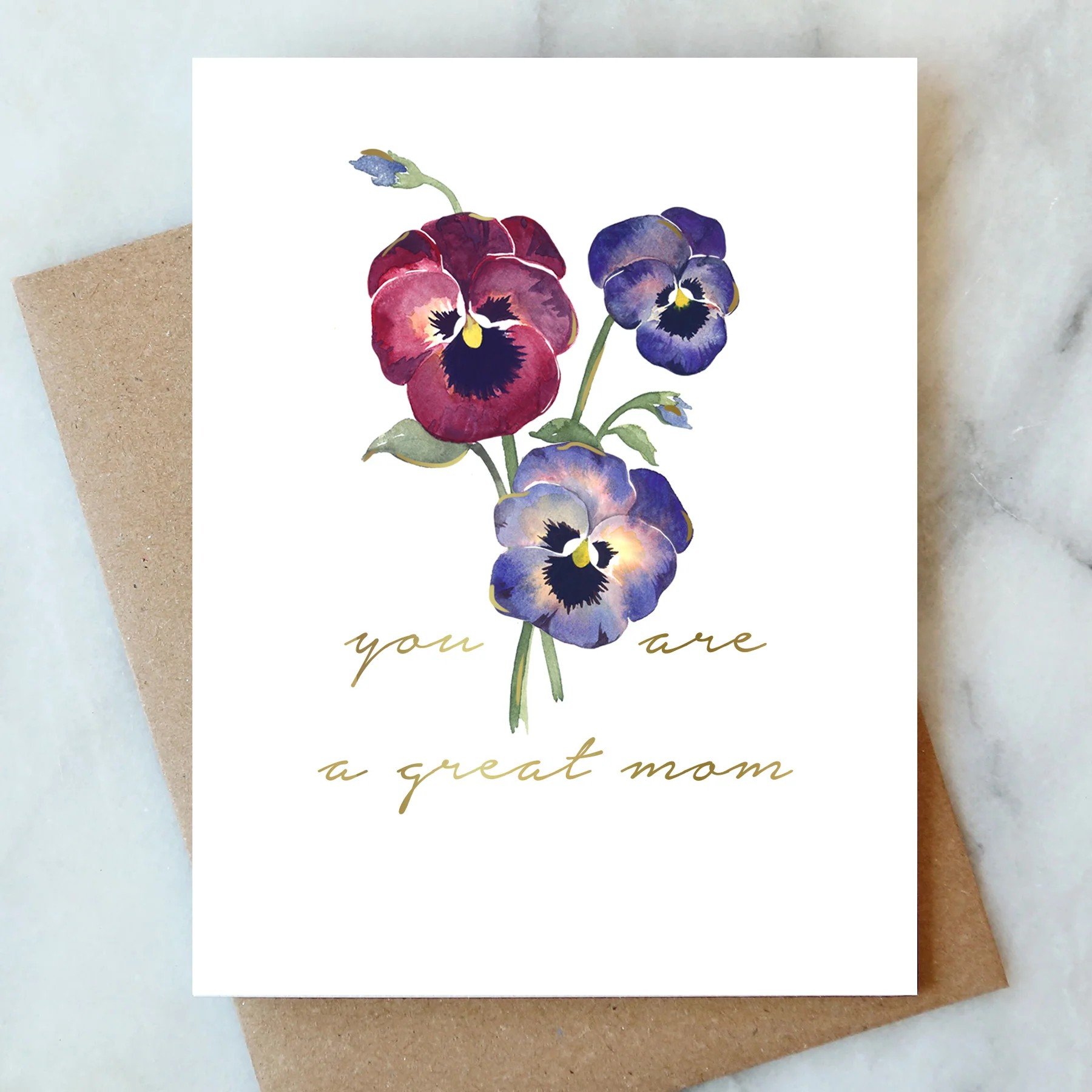 Abigail Jayne Design Pansy Great Mom Card