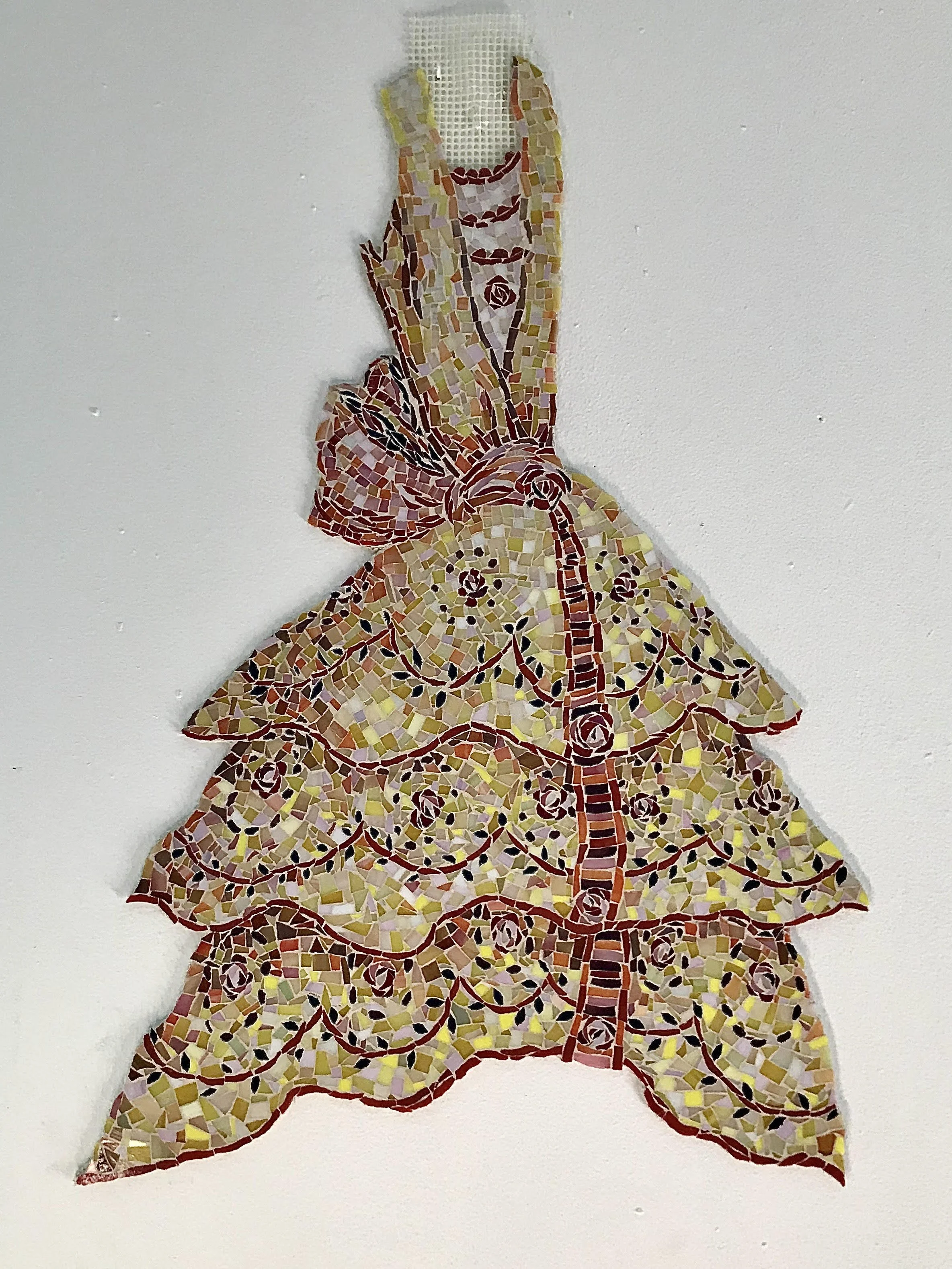  1920’s Tea Dress  
2004, Glass Mosaic  
28”H x 22”W