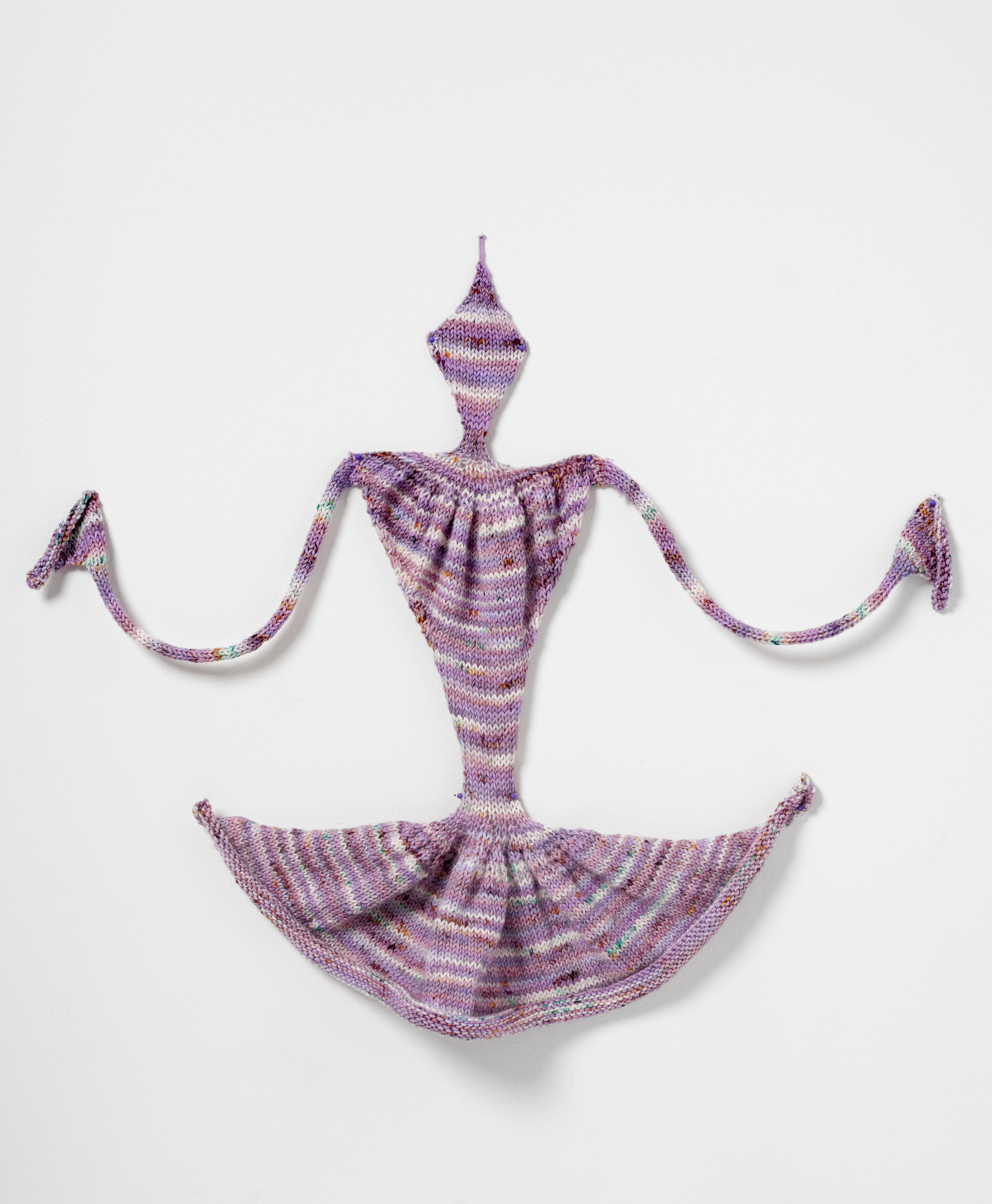  Knitted Figure 4  
2024,
Knitted Yarn 
27”H x 28”W x 3”D