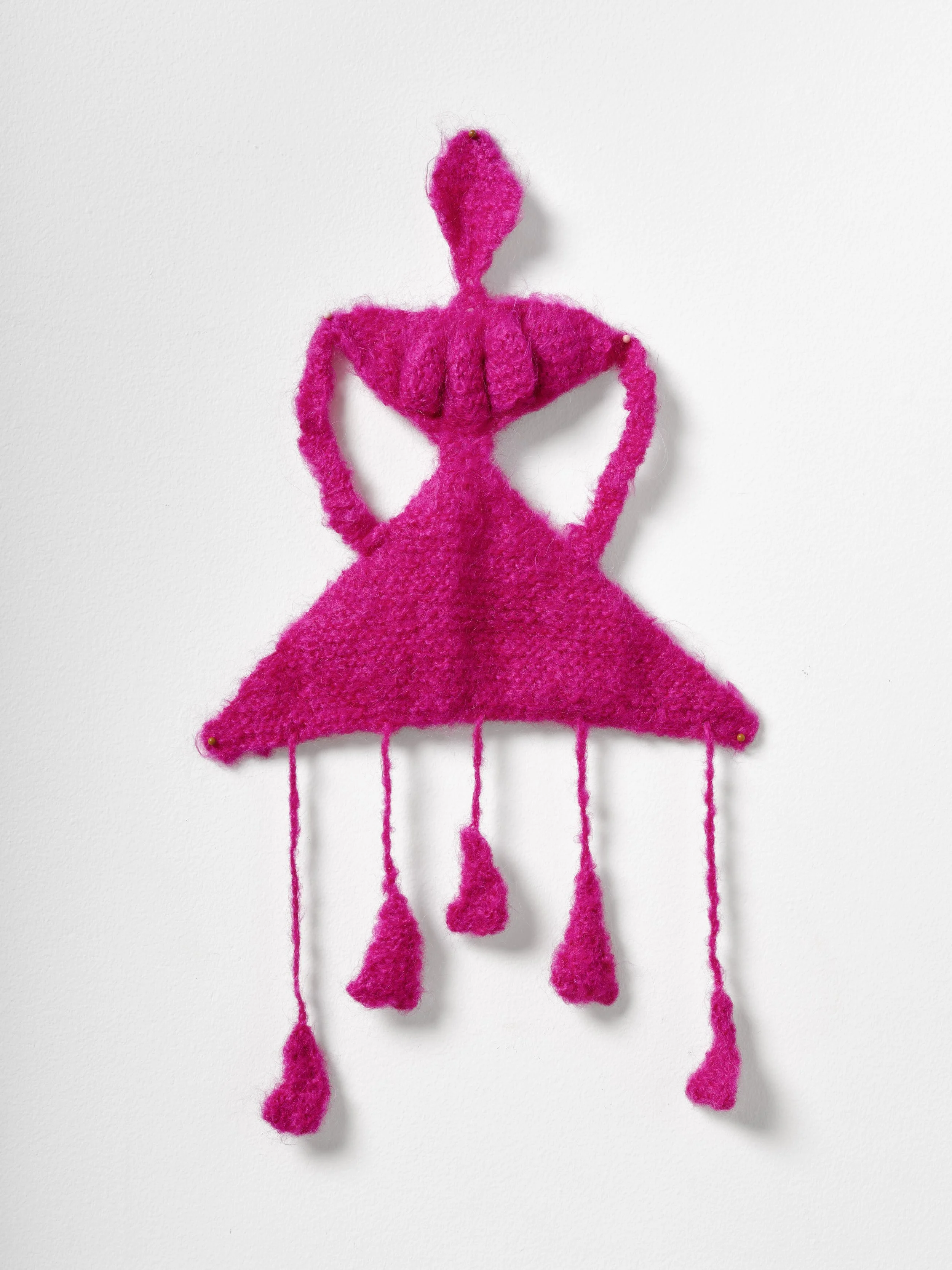  Knitted Figure 1   
1999,
Knitted Yarn,
21”H x 15”W x 2”D