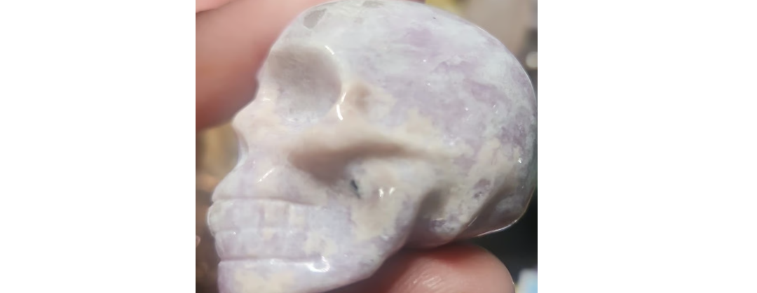Lepidolite Skull