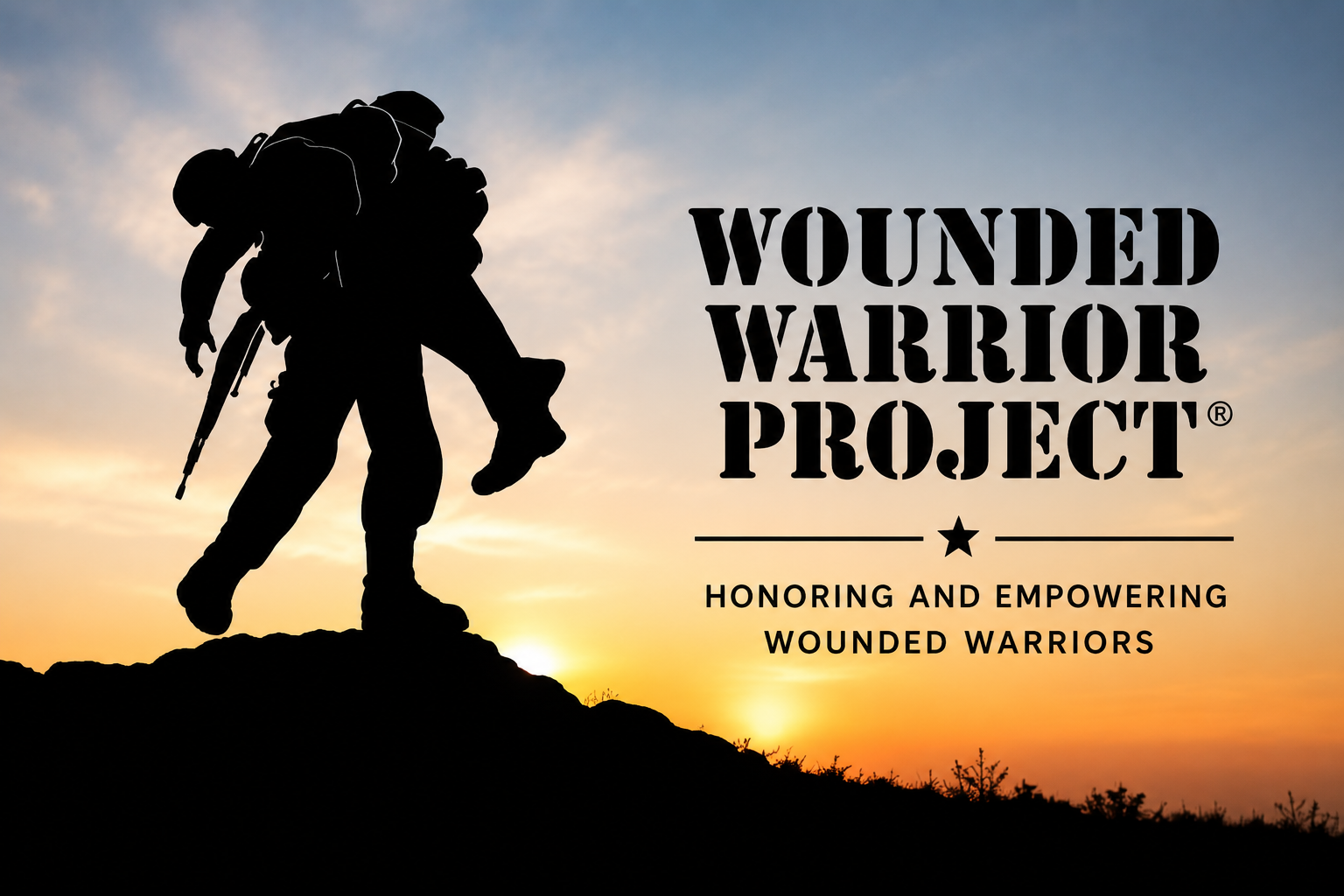 Wounded Warrior Project proudly supported by OMTS Fans Care at OMTSPodcast.com, honoring veterans and supporting injured service members and their families.