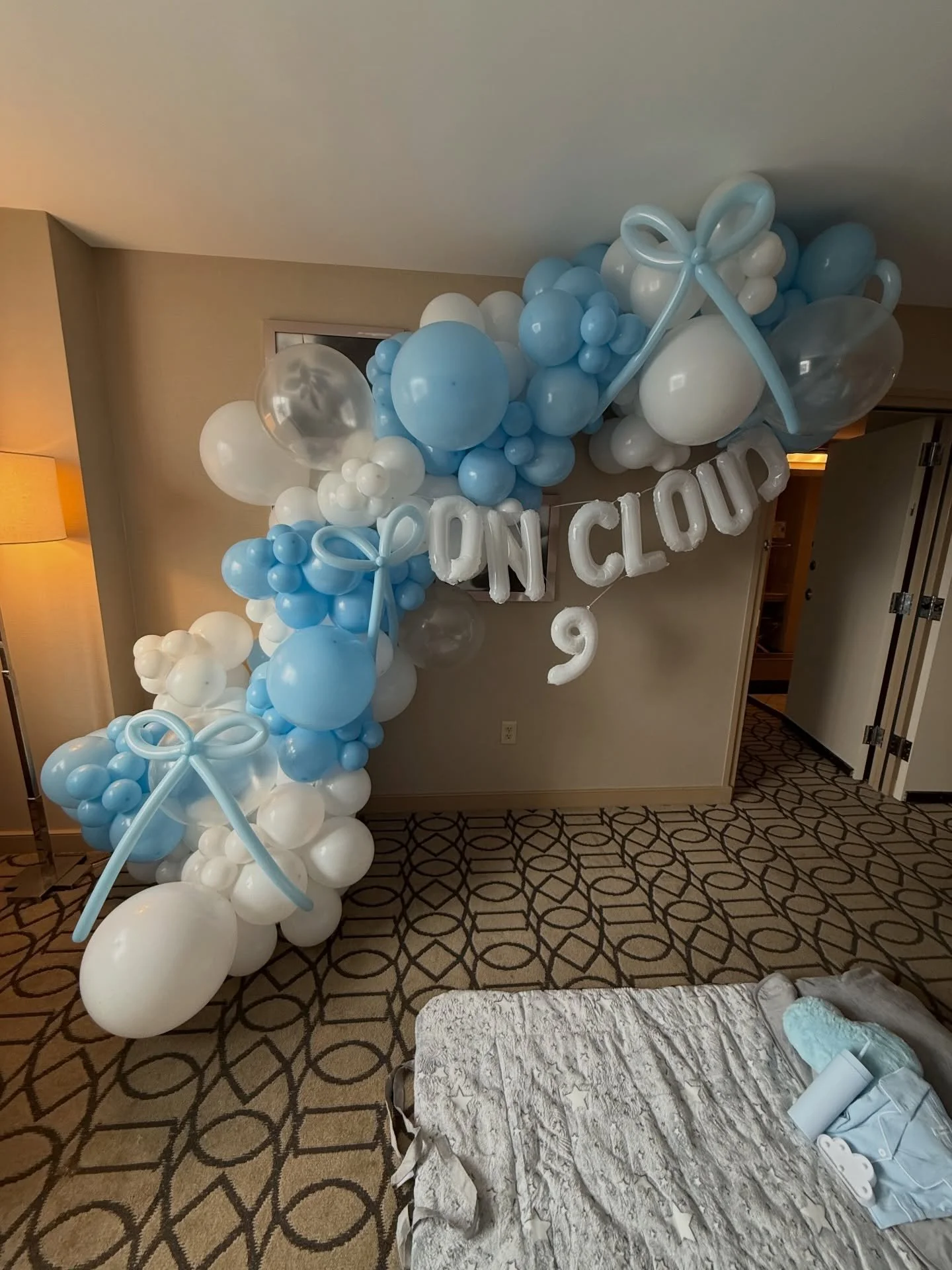 The cutest birthday balloons for the cutest 9 year old! #oncloud9