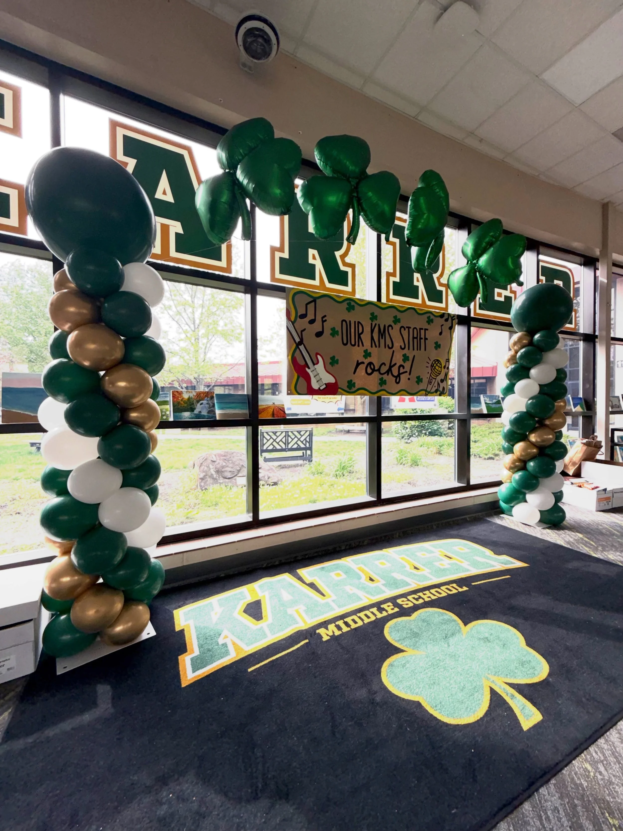 KMS staff ROCKS and we&rsquo;re not afraid to show it 🍀🎸✨ Shoutout to everyone who makes this place special every single day 💚🤍 #teacherappreciationweek🍎✏️📚