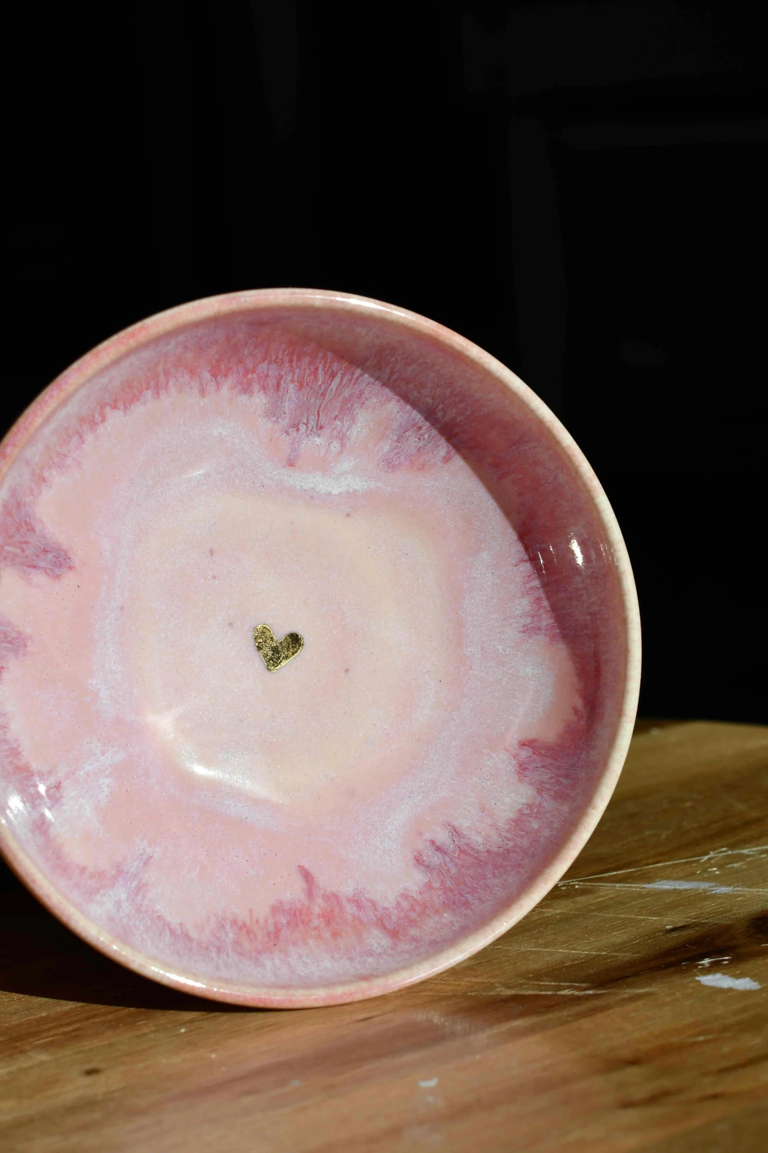 Pink Heart Ring Dish