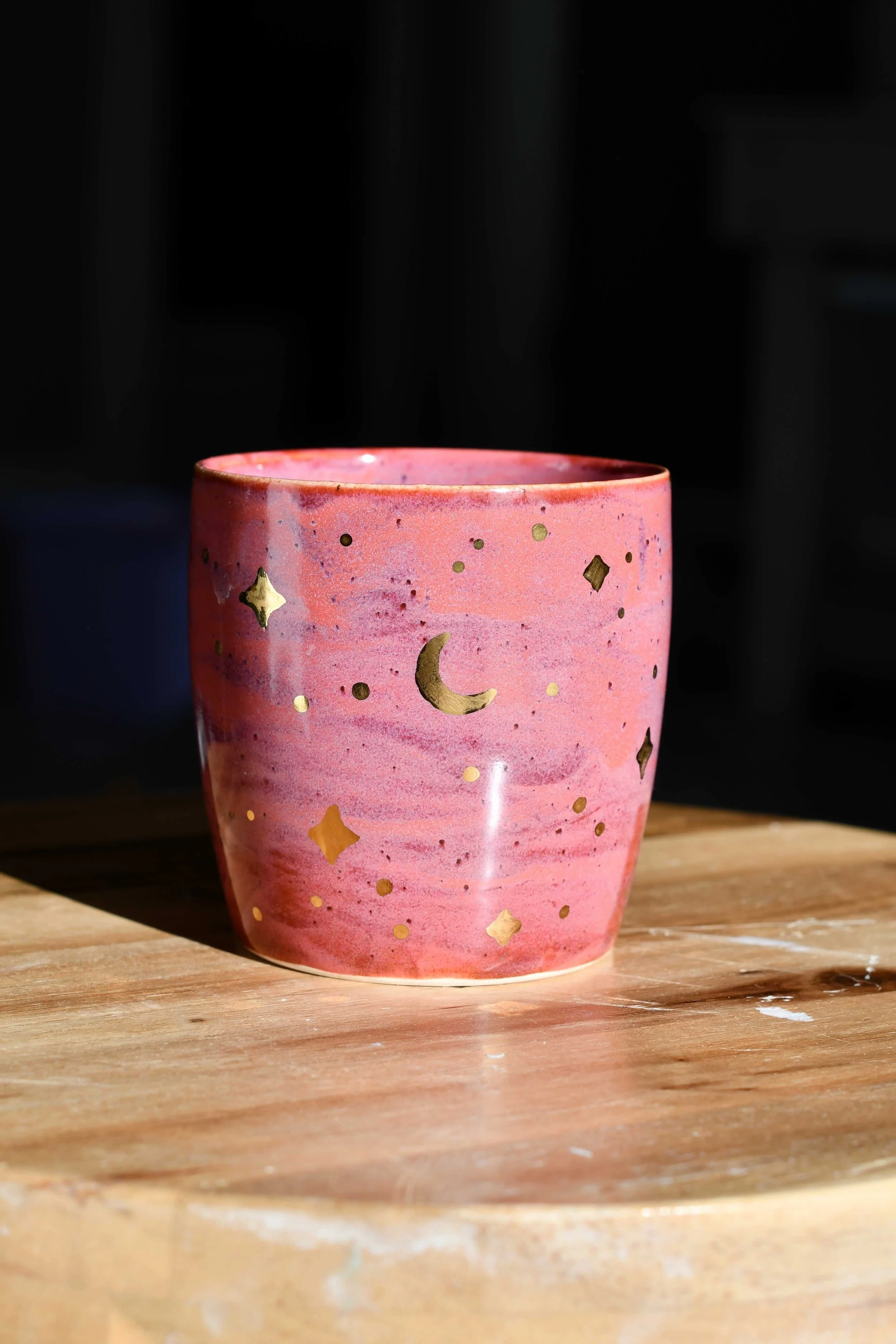 Strawberry Moon Gold Luster Cup