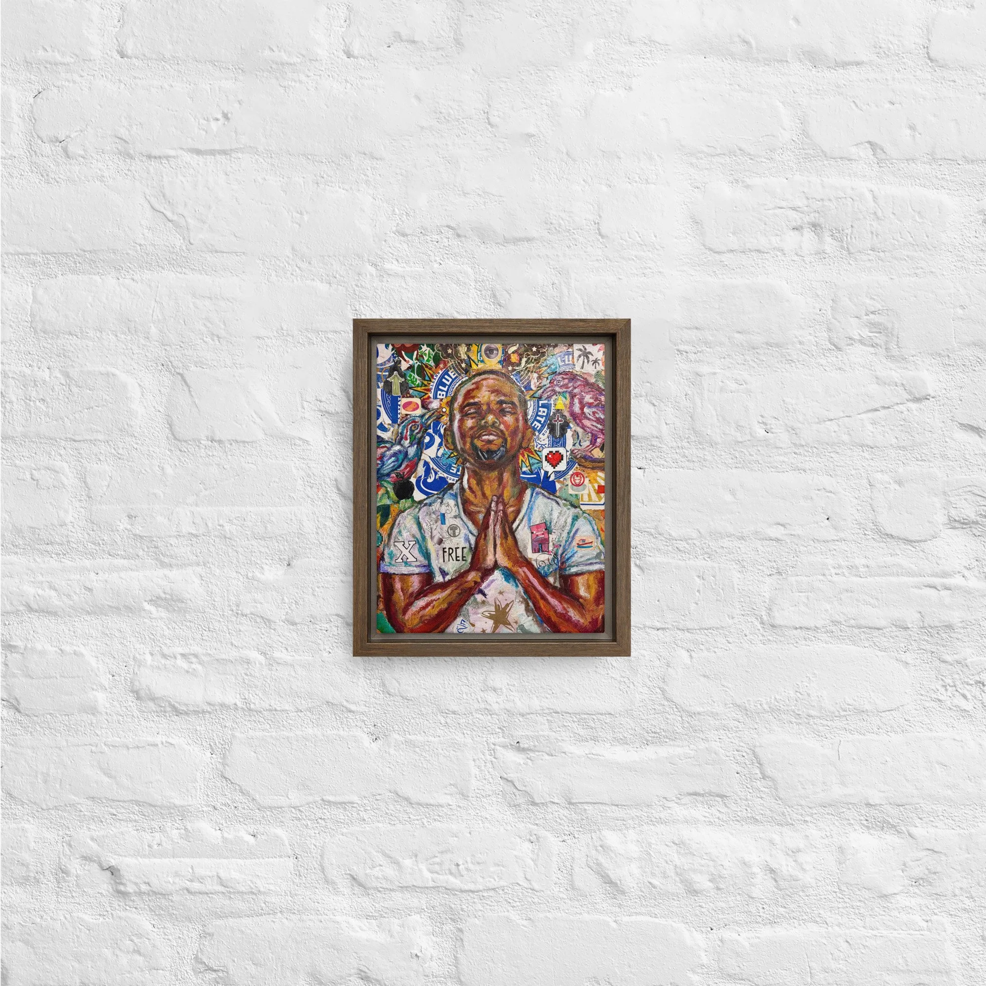 "Independent Voter in Contemplation / The Eye of Horus / FREE" framed canvas
