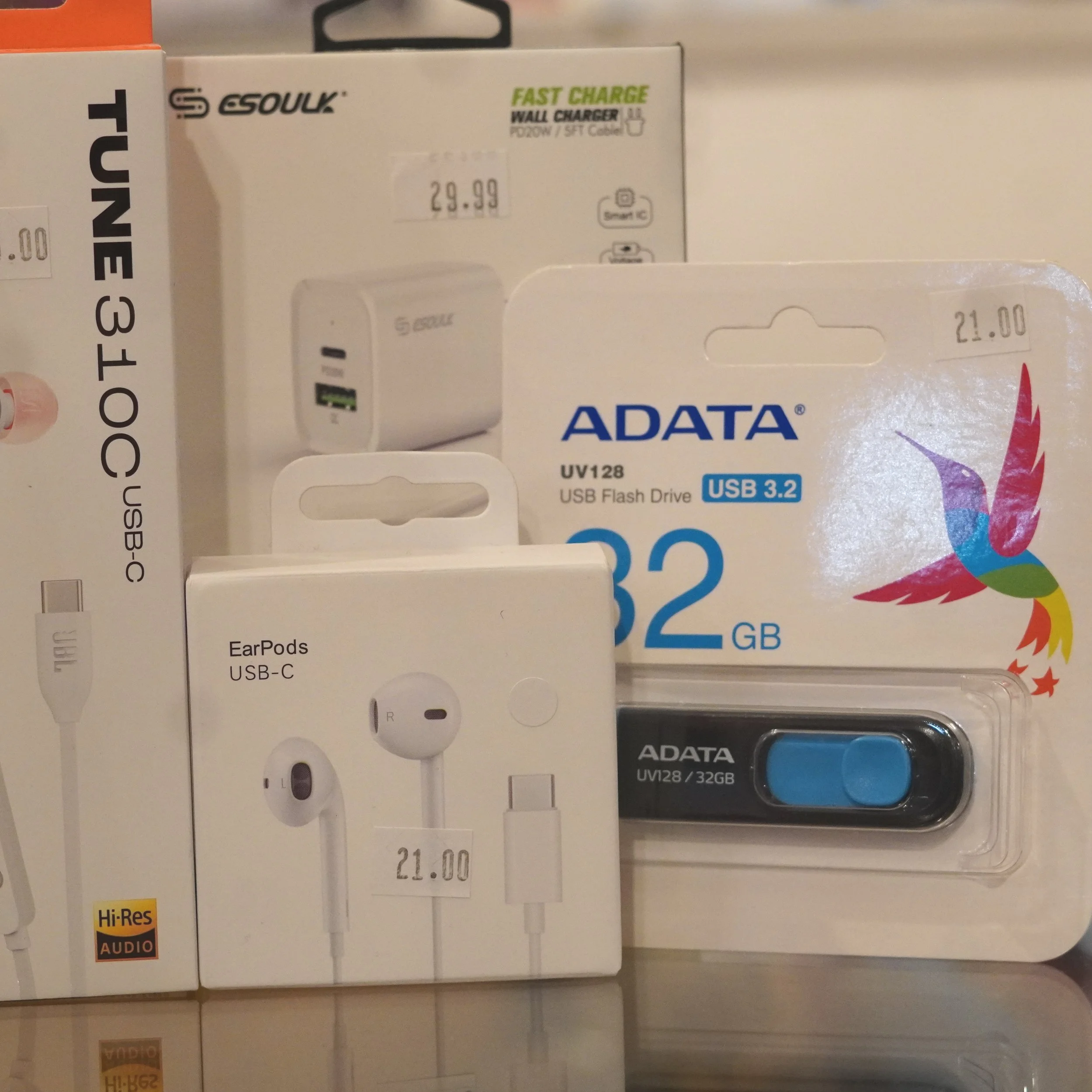 phone chargers and travel accesories available at The French Kitchen, one-stop-shop on the 4th floor of The Westin Bonaventurein Downtown Los Angeles