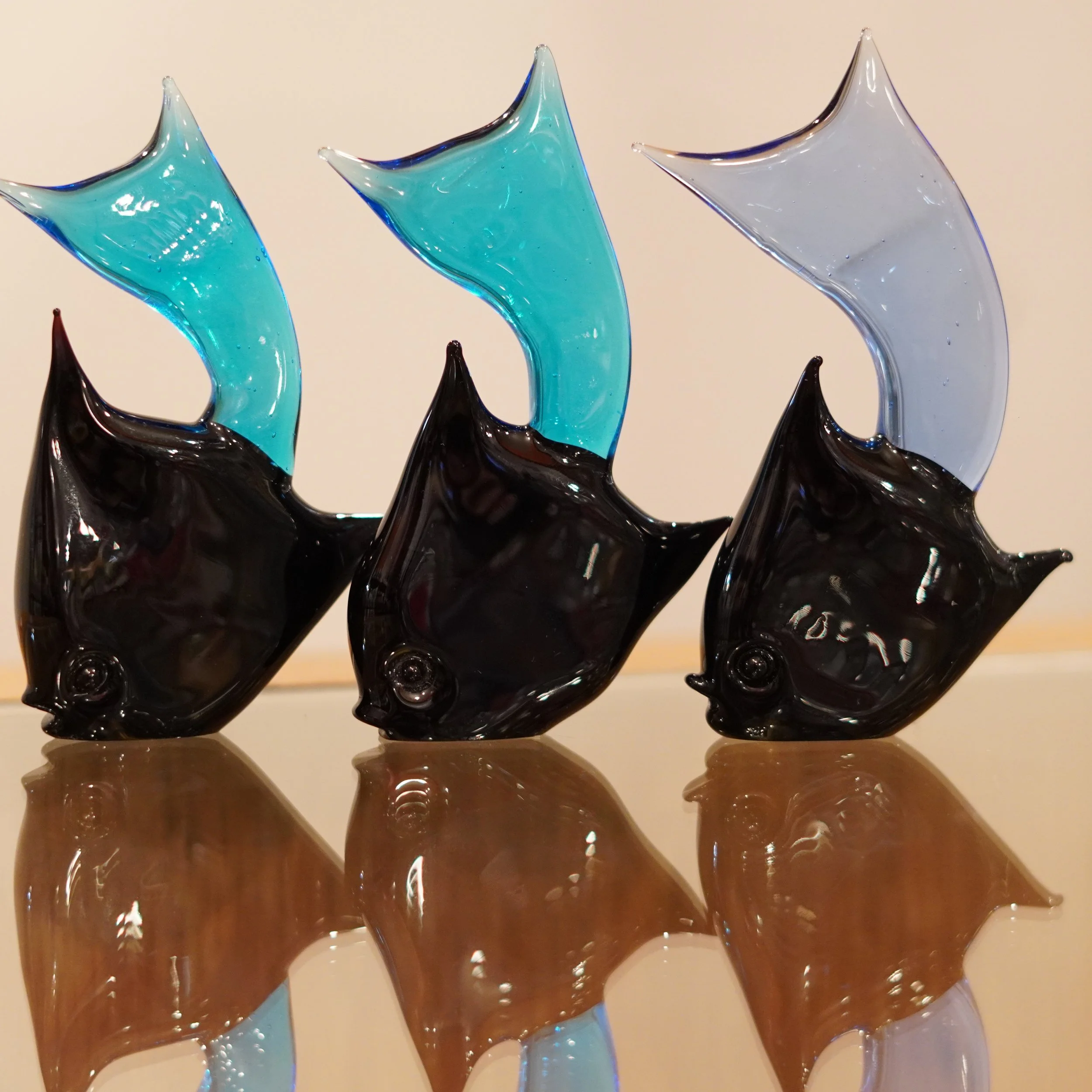 colorful-murano-glass-fish-figurines-decorative-the-french-kitchen-4th-floor-westin-bonaventure.JPG