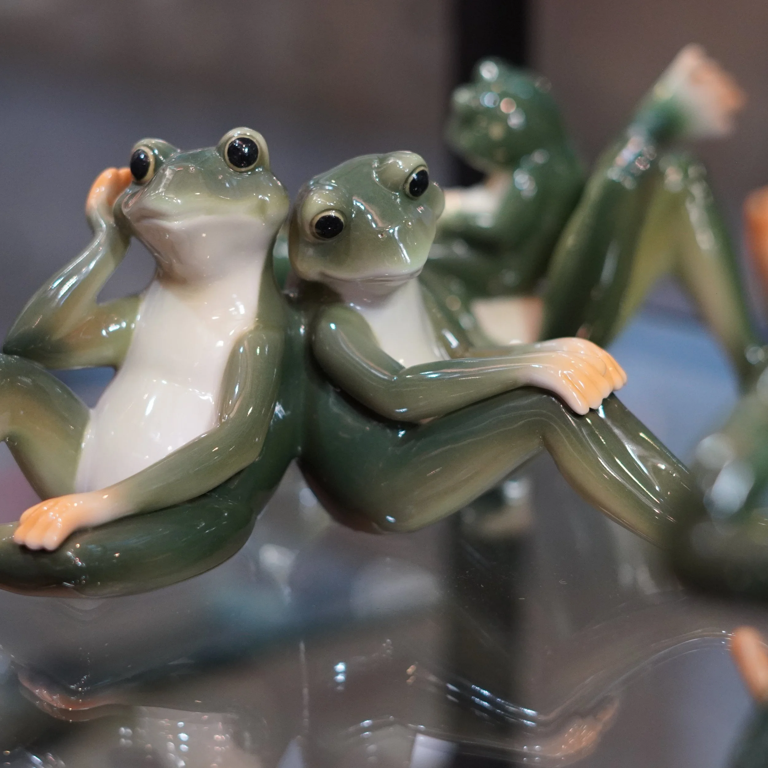 frog couple collection Franz Porcelain available at The French kitchen 4th floor Westin Bonaventure