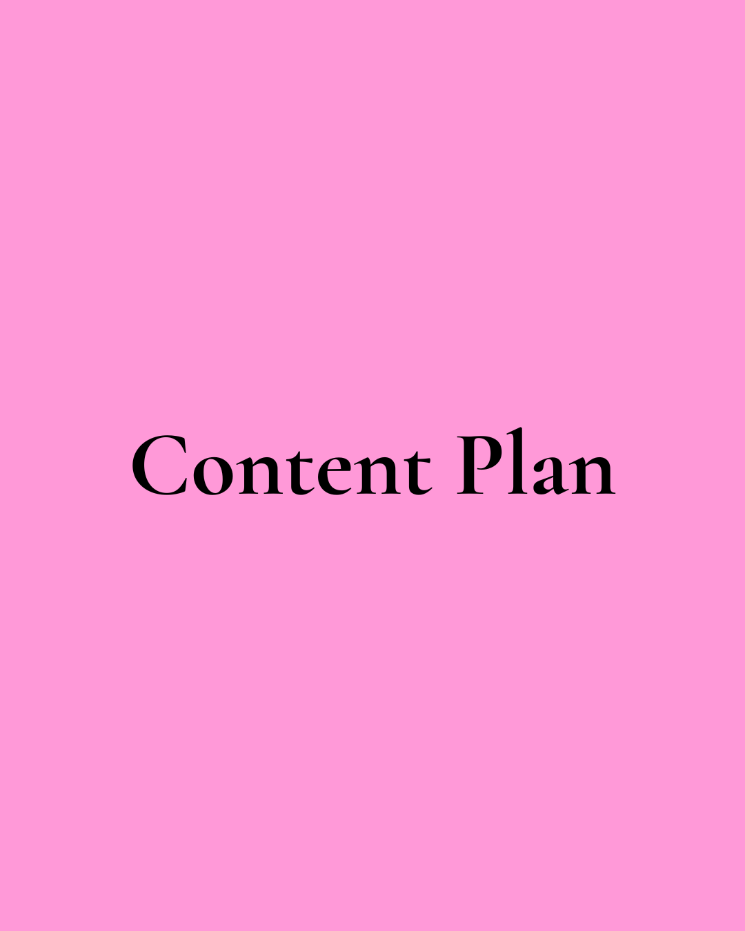 Content Plan