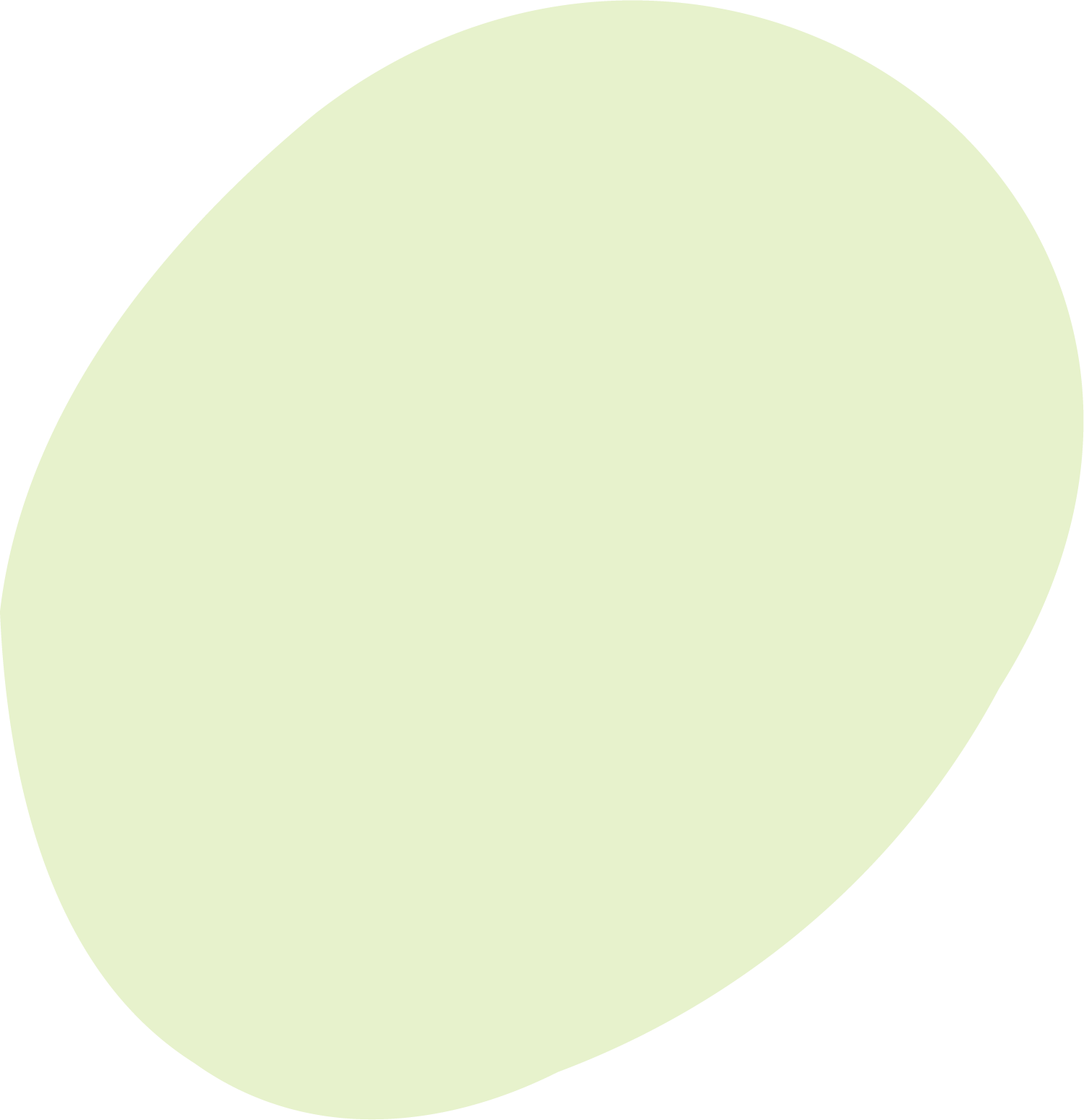 A light green, slightly oval-shaped object on a black background.