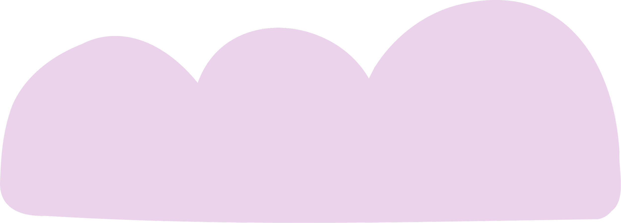 Light Purple cloud shape with three bumpbs