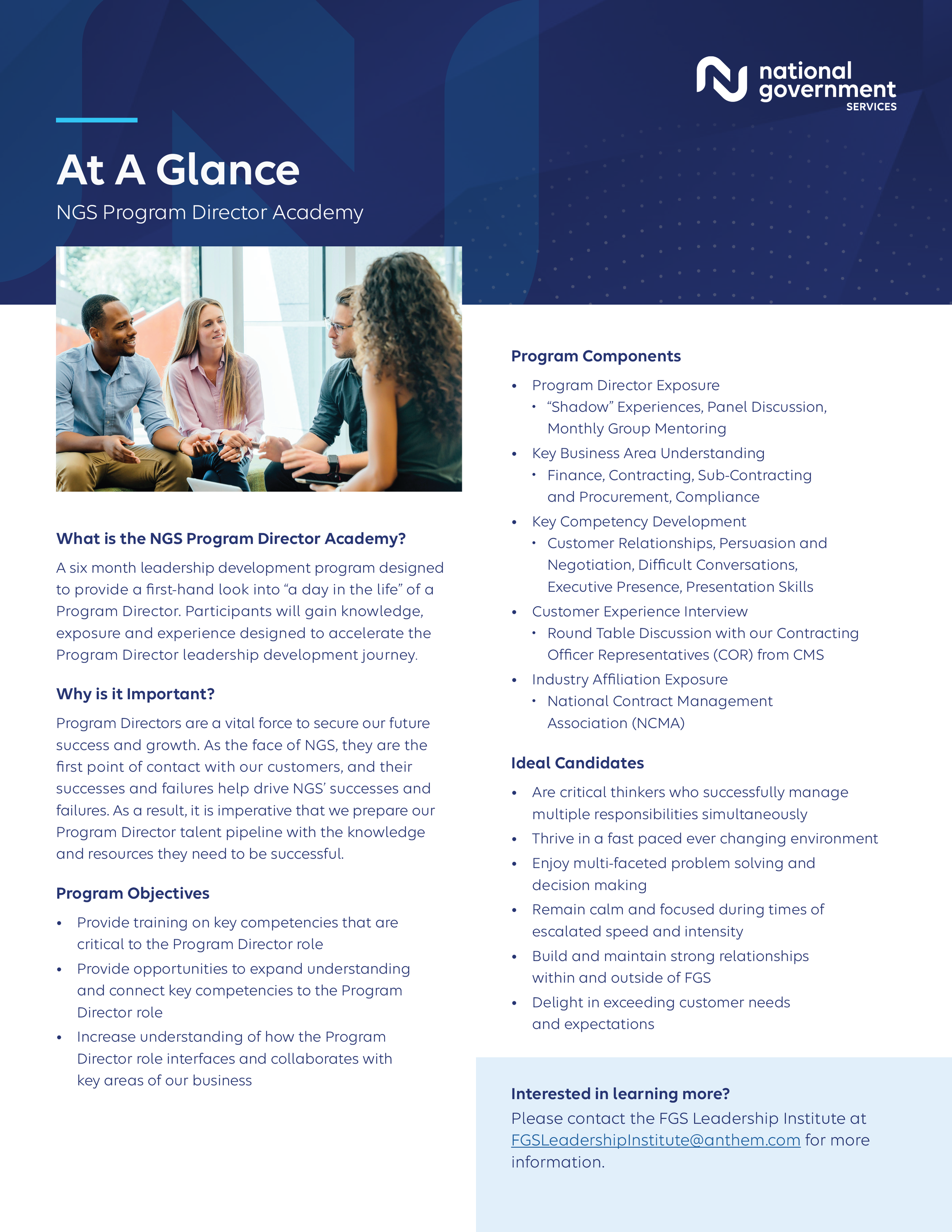 NGS Program Director Academy