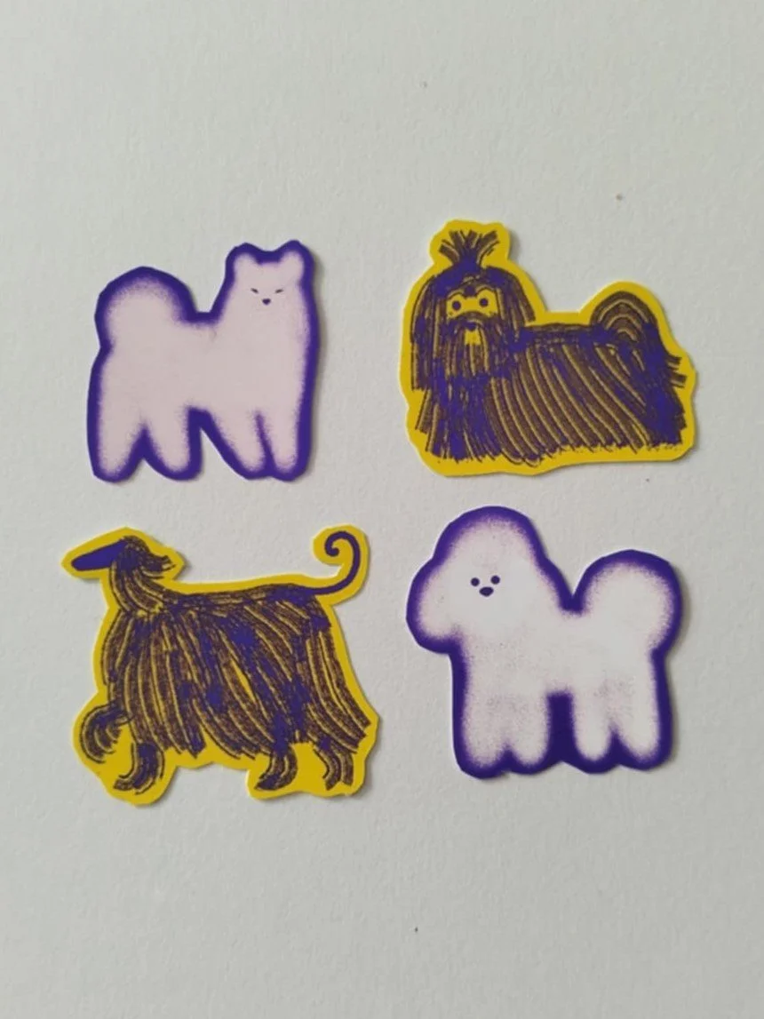 STICKERS pack "Potits chiens"