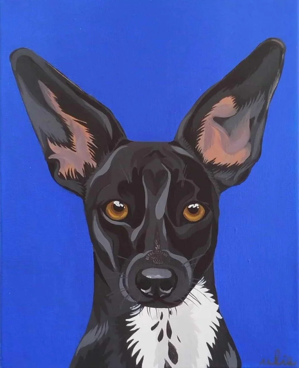 MOUCHE
peinture acrylique sur toile rectangle