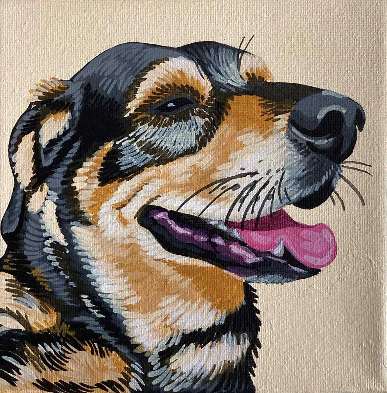 LOUMEO
peinture acrylique sur toile petit carré