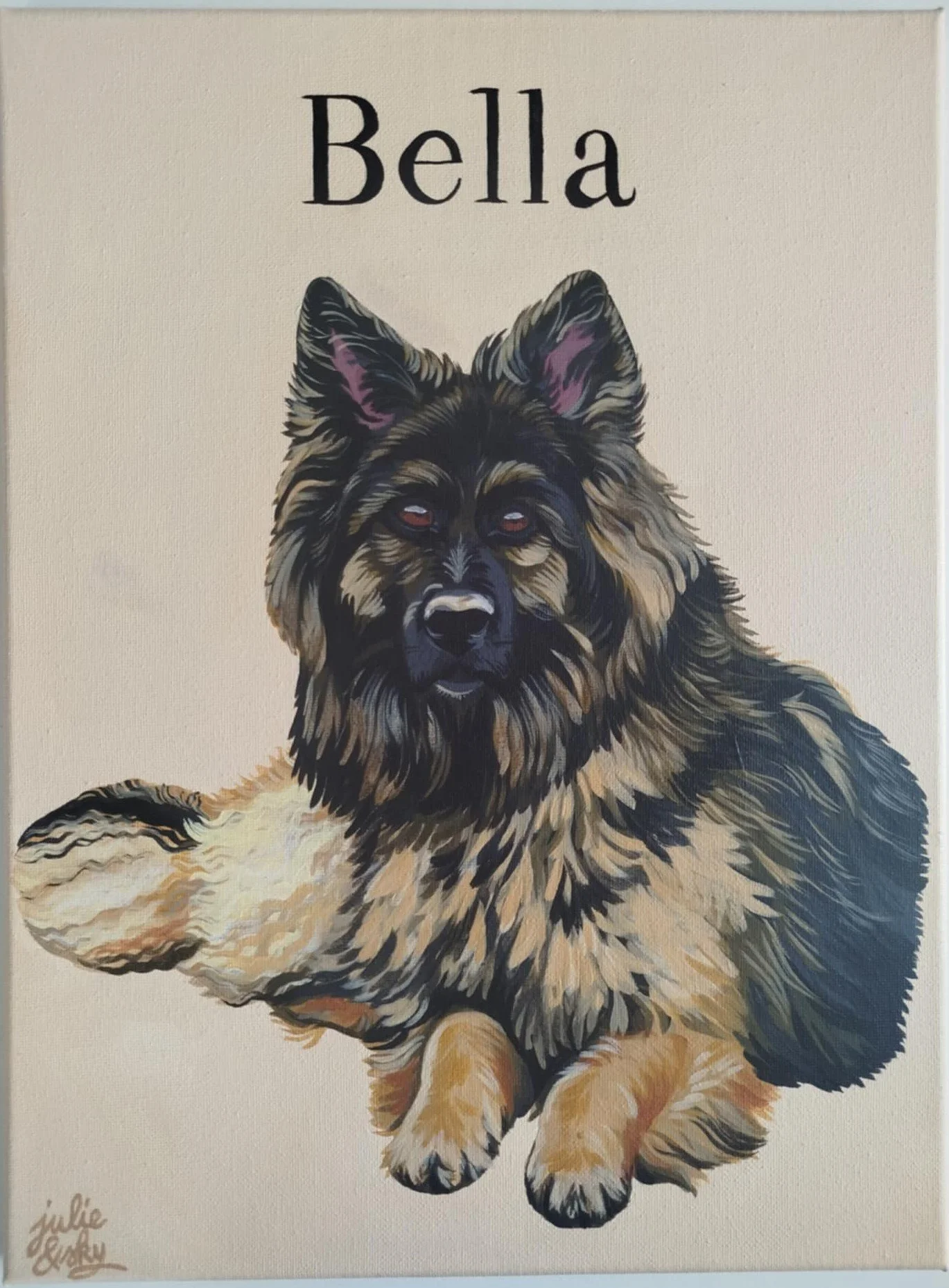 BELLA
peinture acrylique sur toile grand rectangle