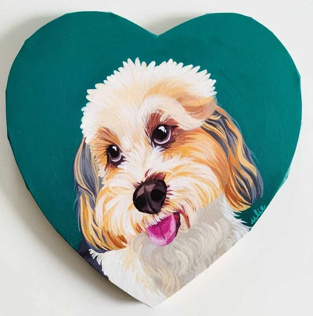 DANA
peinture acrylique sur toile cœur