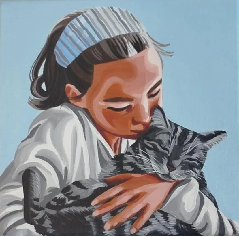 EMMANUELLE & NEMO
peinture acrylique sur toile grand carré