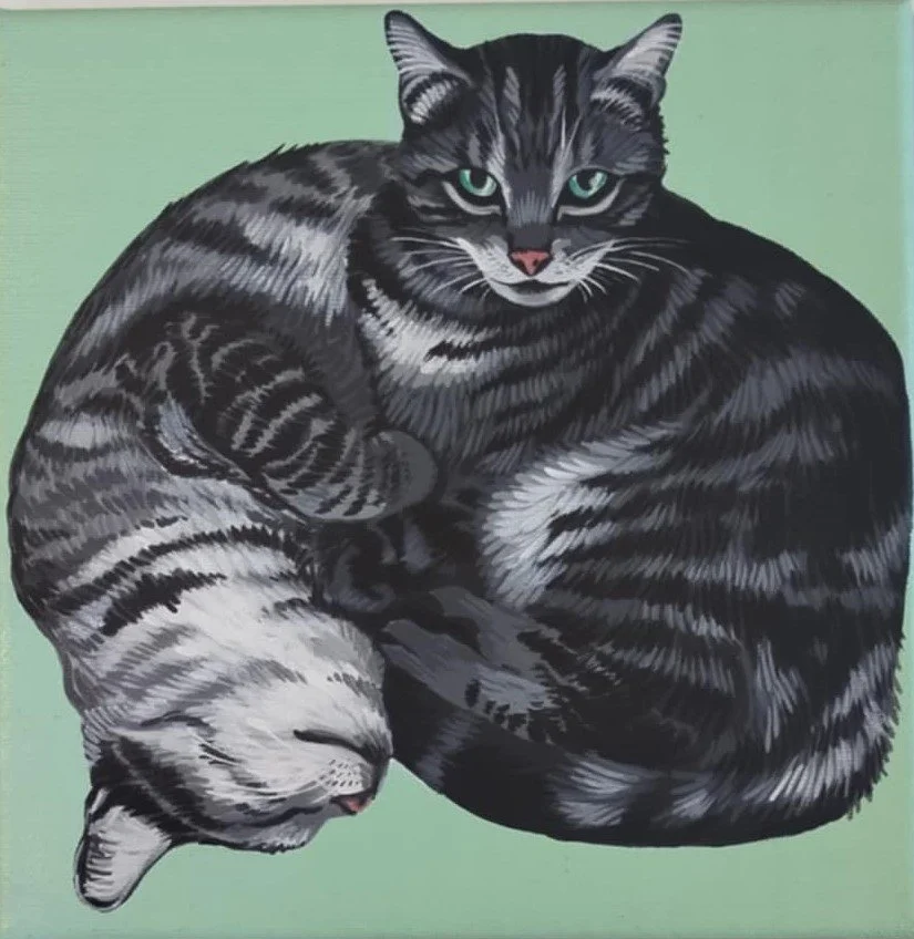 PORTRAIT toile petit carré (2 animaux)