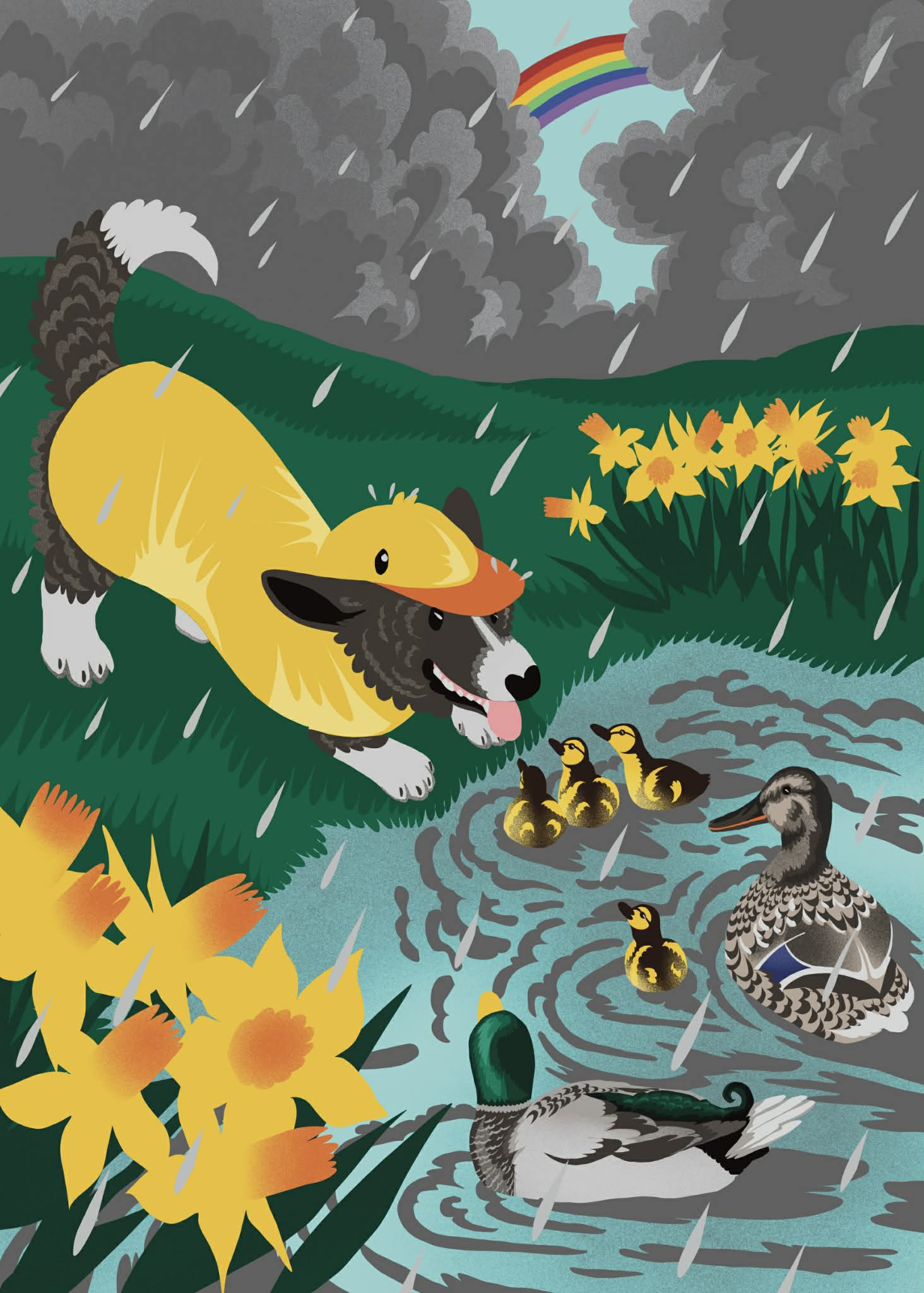 PRINT A5 "Rencontre sous la pluie"