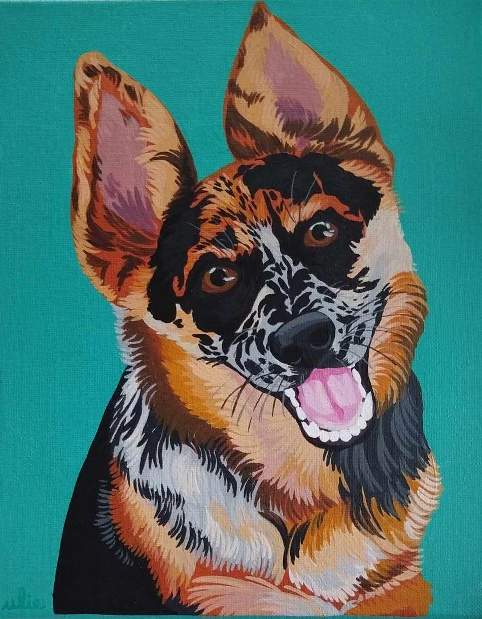 BOO
peinture acrylique sur toile rectangle