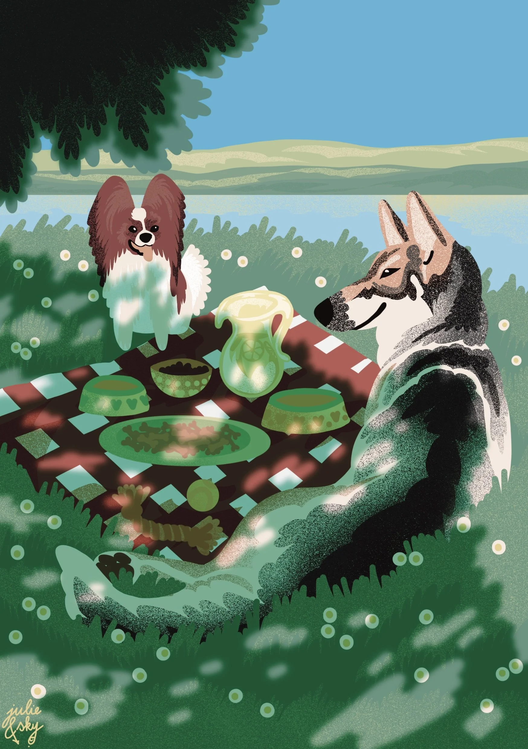 PRINT A5 "Pic nic dans l'herbe"