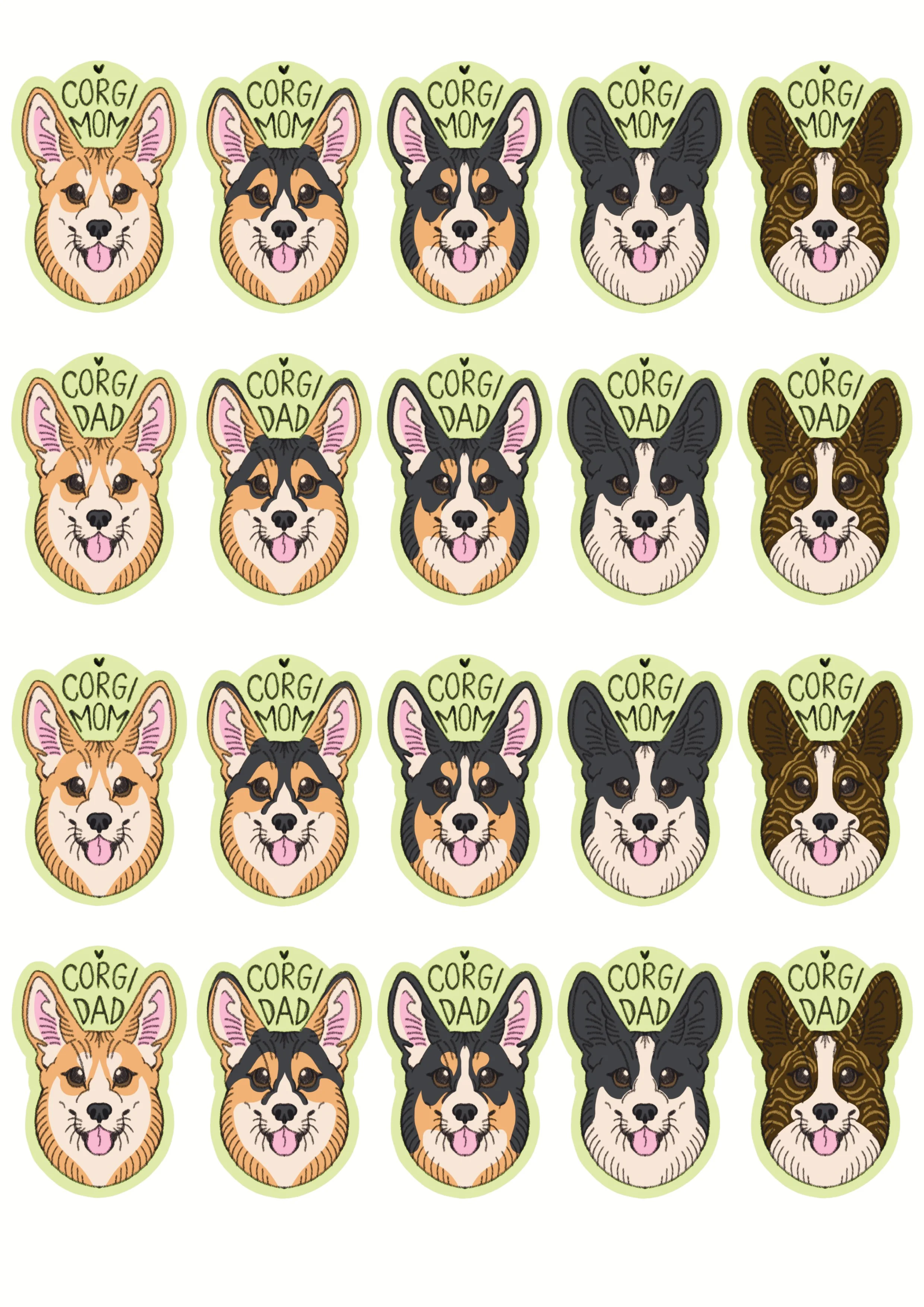 STICKERS corgi