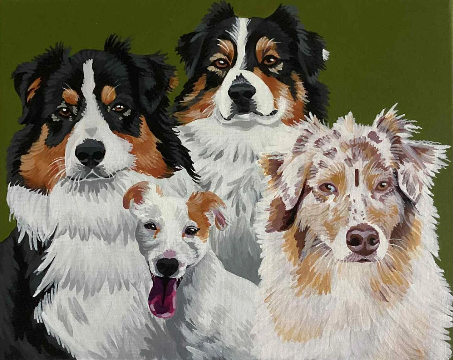 PORTRAIT toile rectangle (4 animaux)